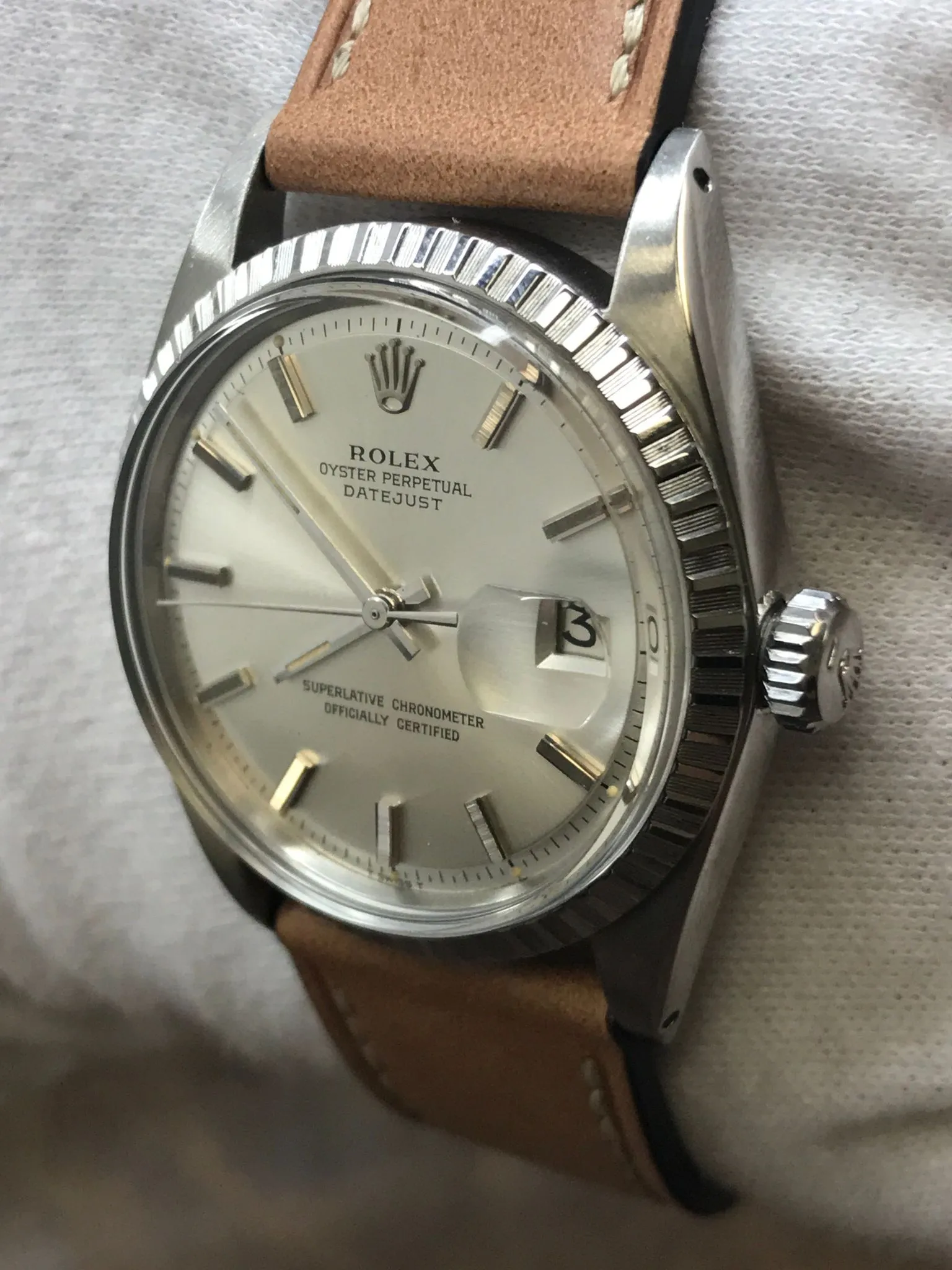 Rolex Datejust 36mm 1603 Silver Dial Automatic Watch