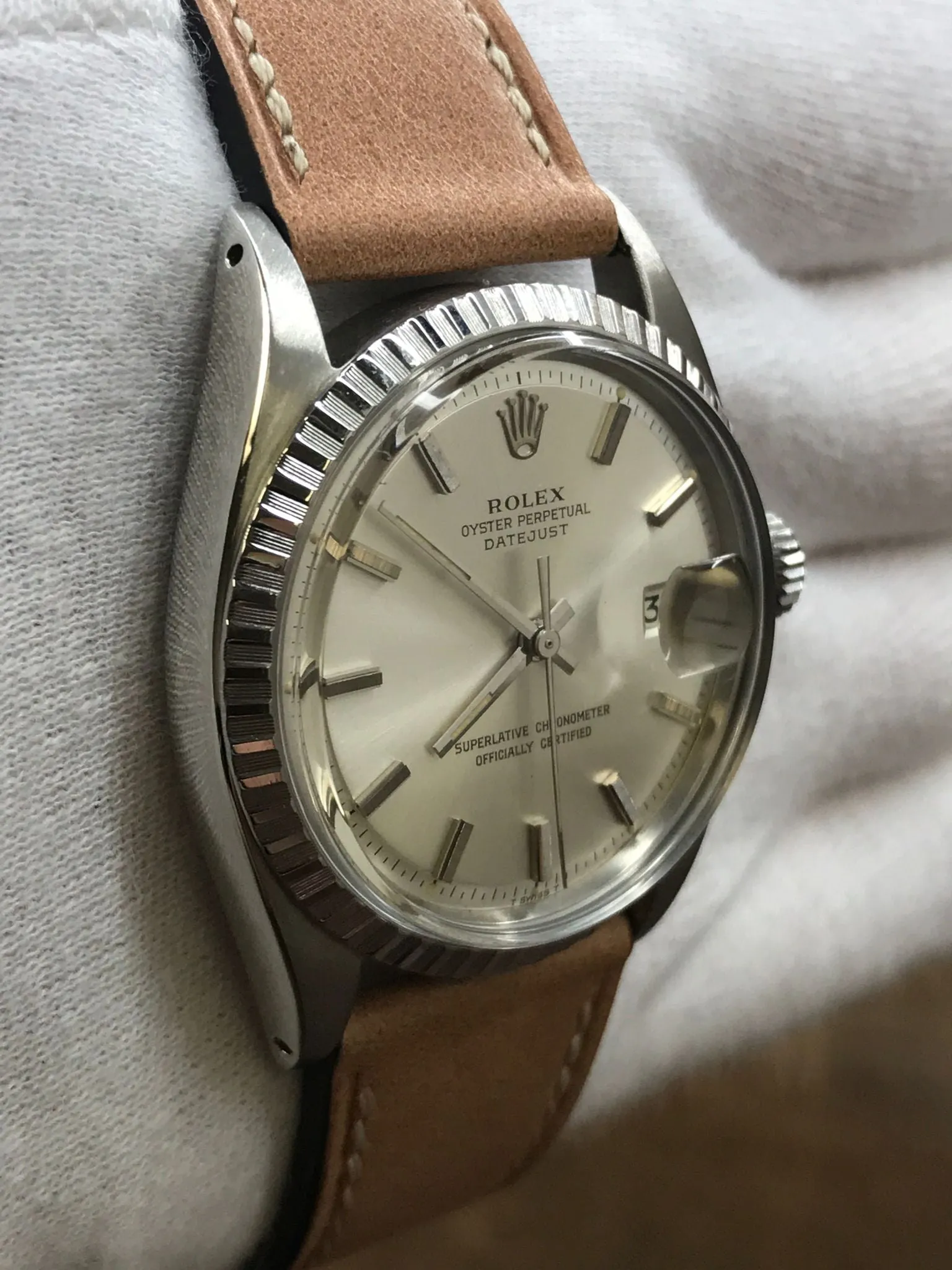 Rolex Datejust 36mm 1603 Silver Dial Automatic Watch