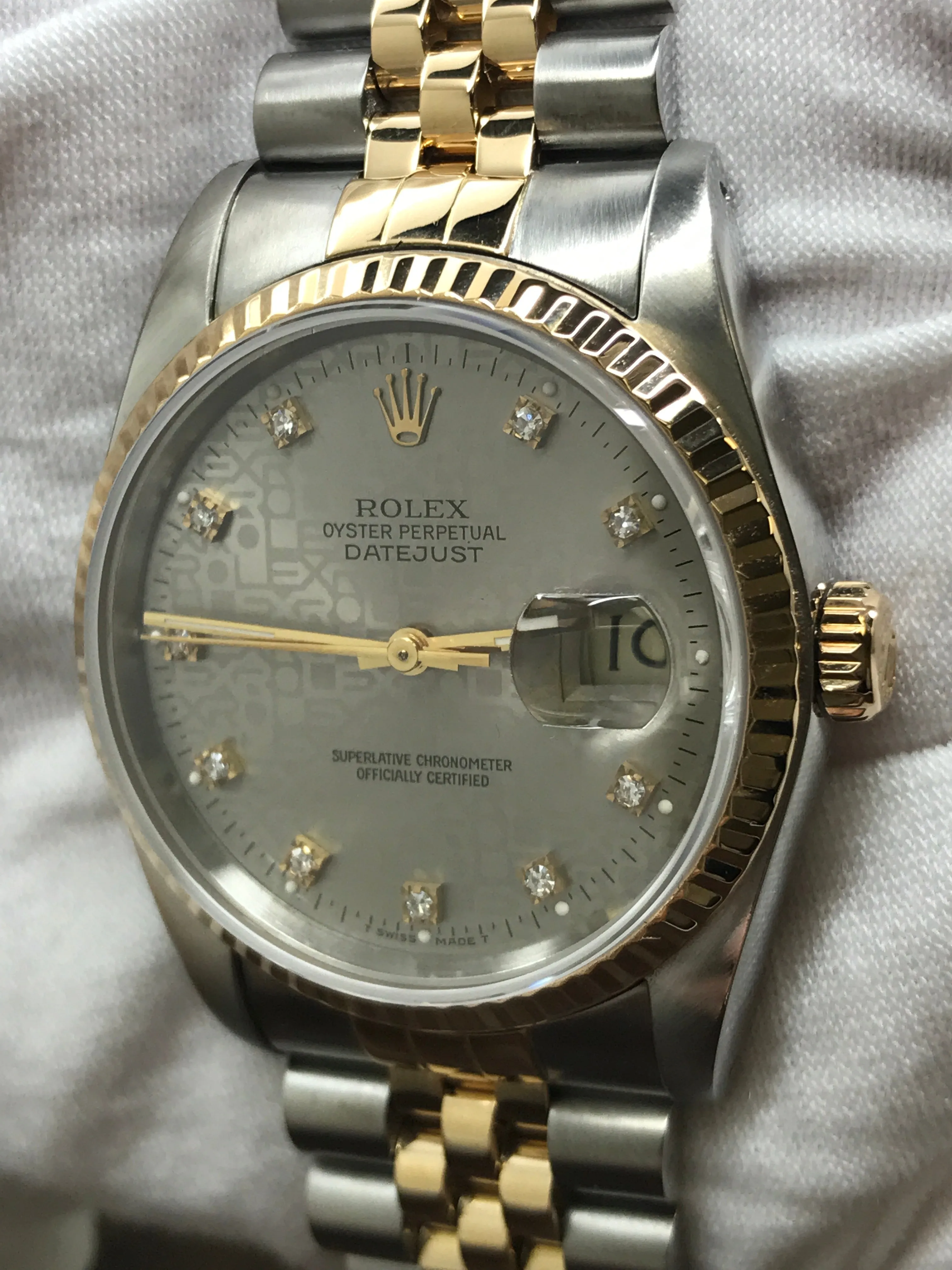 Rolex Datejust 36mm 16233 Silver Dial Automatic Watch