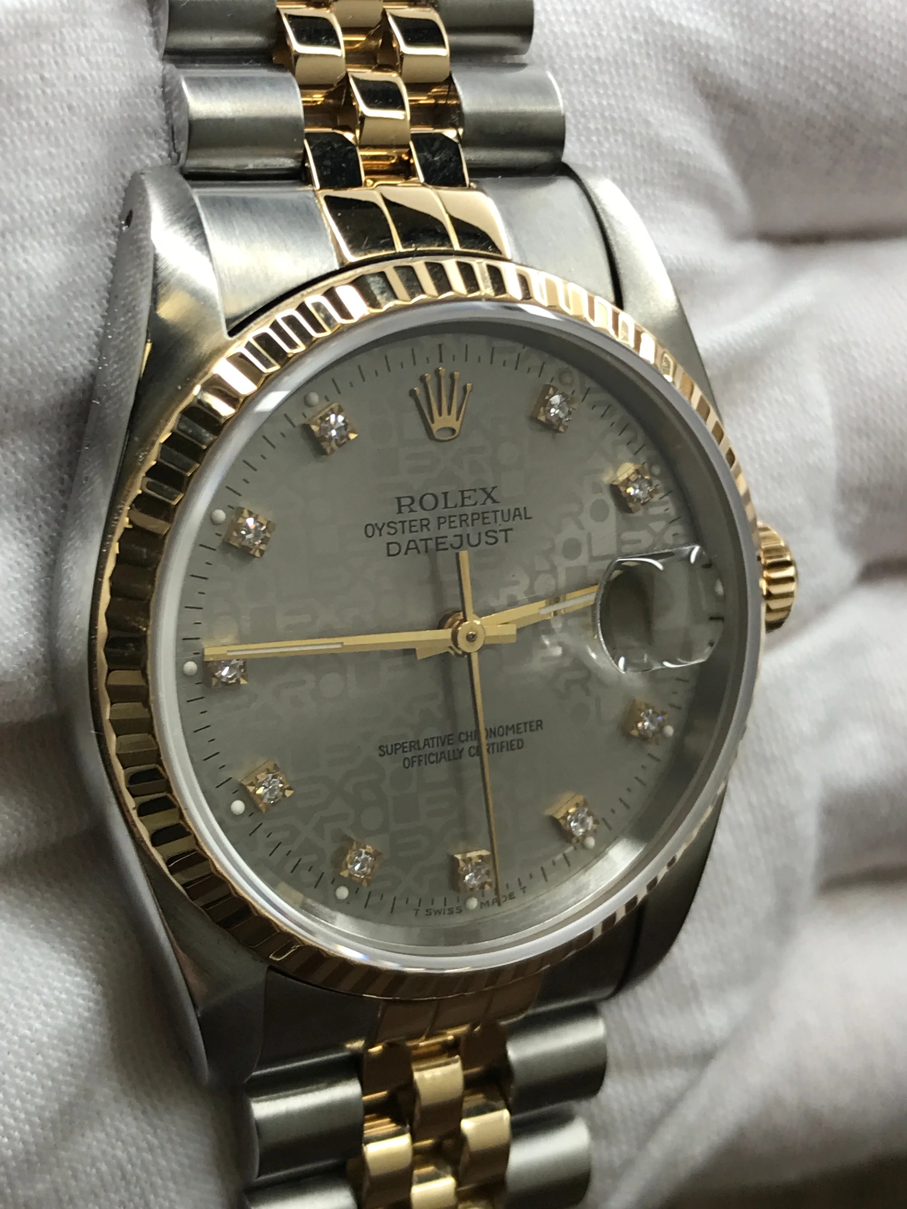 Rolex Datejust 36mm 16233 Silver Dial Automatic Watch