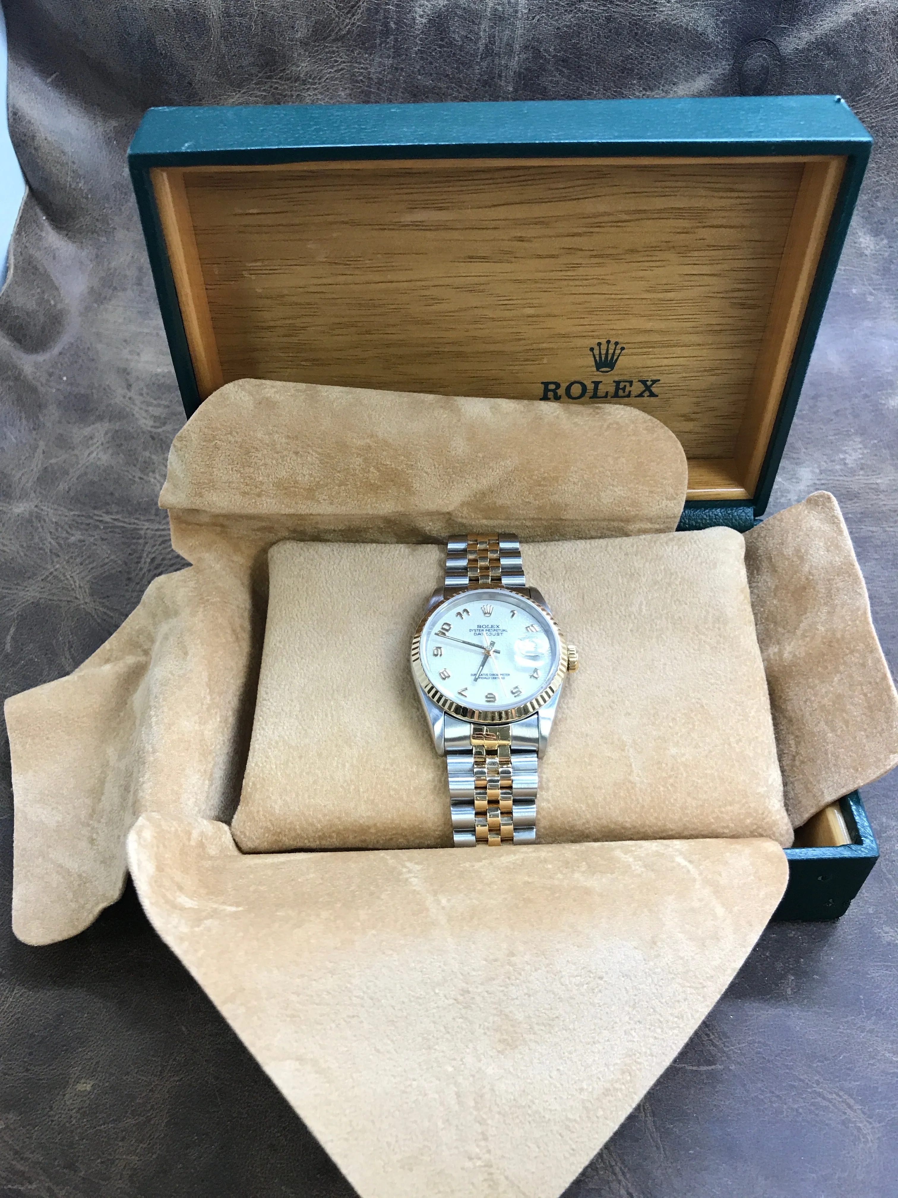 Rolex Datejust 36mm 16233 White Dial Automatic Watch