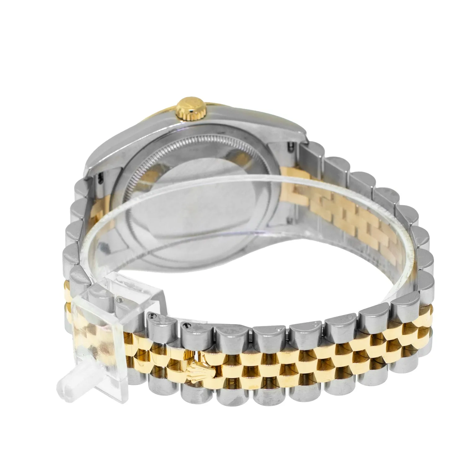 Rolex Datejust 36mm Yellow Gold & Steel Champagne Diamond Dial Diamond Bezel 116243