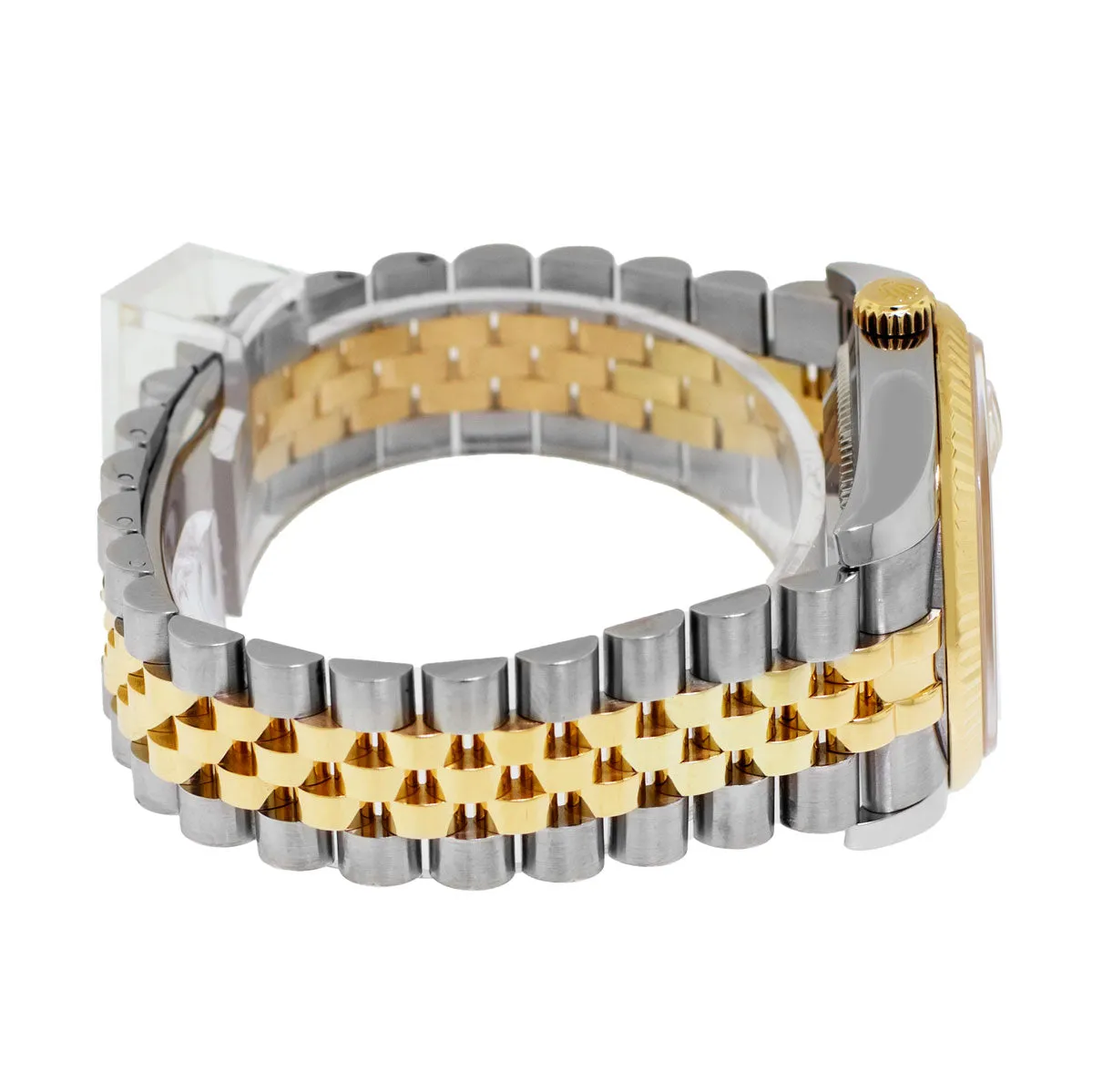 Rolex Datejust 36mm Yellow Gold & Steel Champagne Jubilee Diamond Dial Fluted Bezel 116233