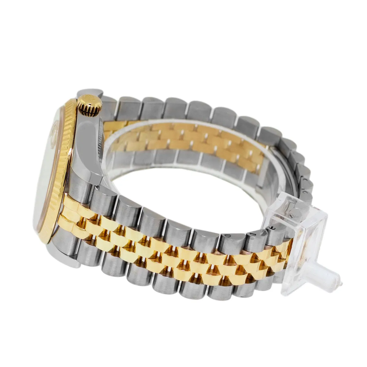 Rolex Datejust 36mm Yellow Gold & Steel Champagne Jubilee Diamond Dial Fluted Bezel 116233