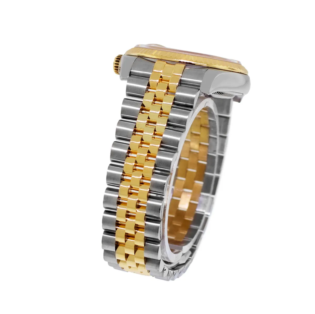 Rolex Datejust 36mm Yellow Gold & Steel Champagne Jubilee Diamond Dial Fluted Bezel 116233