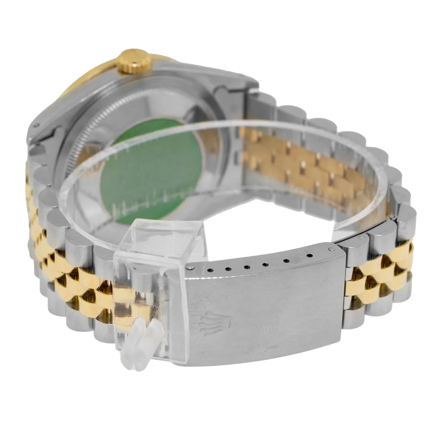 Rolex Datejust 36mm Yellow Gold Steel Mother of Pearl Diamond Dial, Diamond Bezel 16233