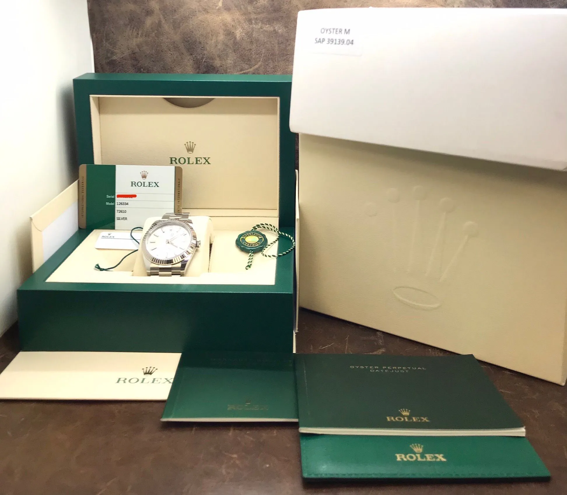 Rolex Datejust 41 126334 Silver Dial Automatic Men's Watch