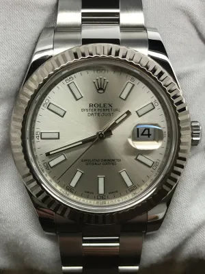 Rolex Datejust II 41mm 116334 Silver Dial Automatic Men's Watch