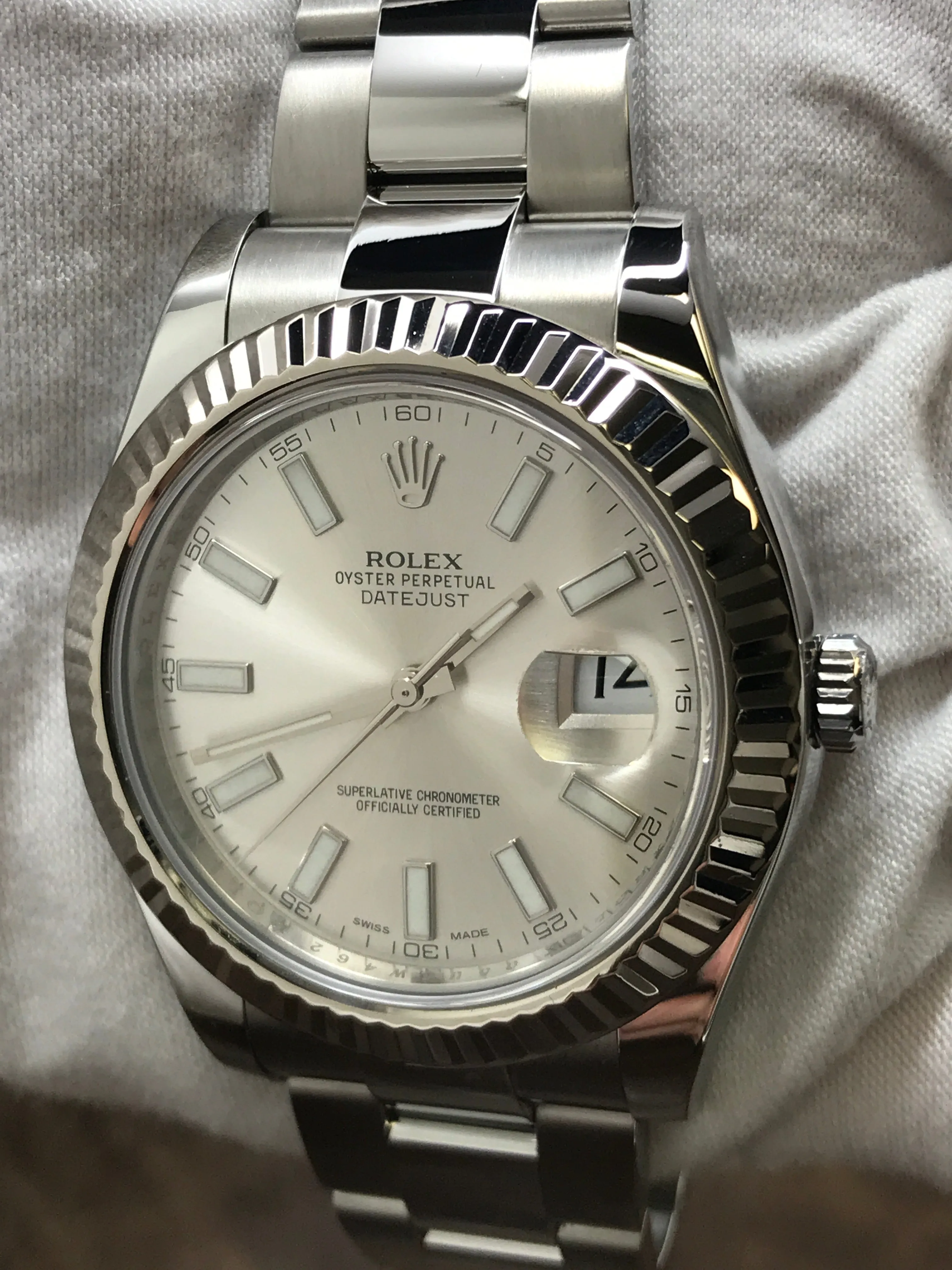 Rolex Datejust II 41mm 116334 Silver Dial Automatic Men's Watch