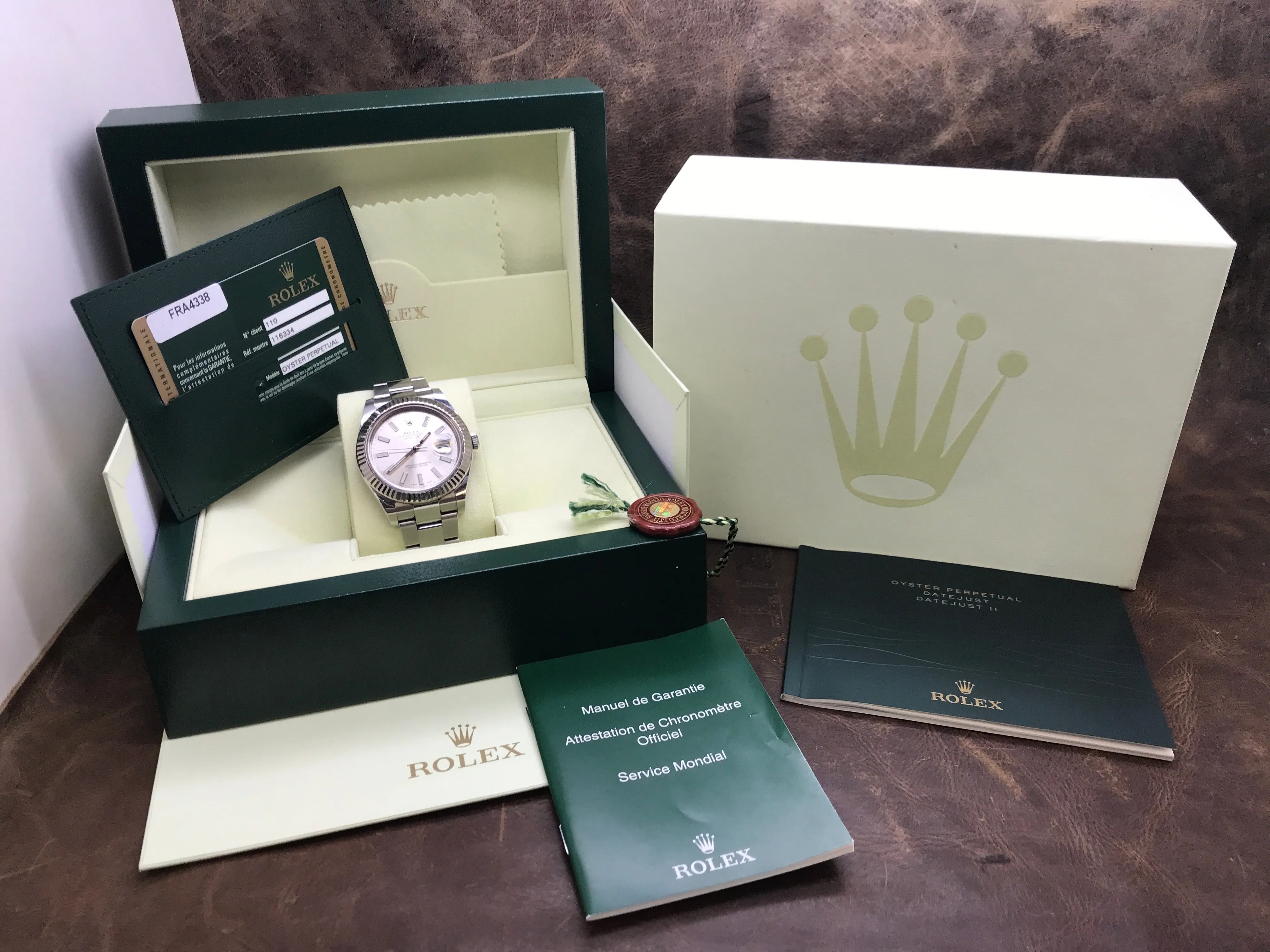 Rolex Datejust II 41mm 116334 Silver Dial Automatic Men's Watch