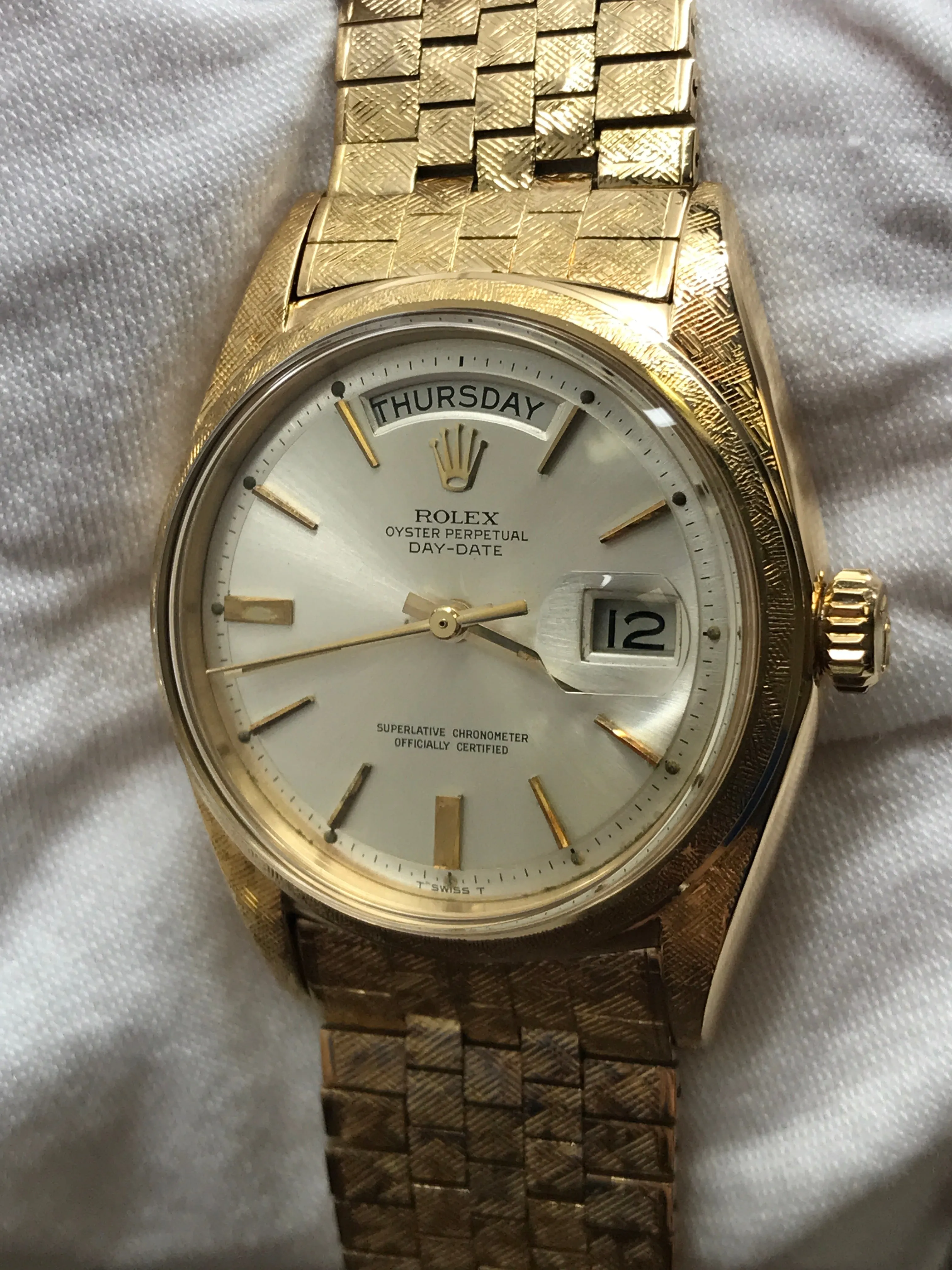 Rolex Day Date Florentine 1806 Silver Dial Automatic Watch