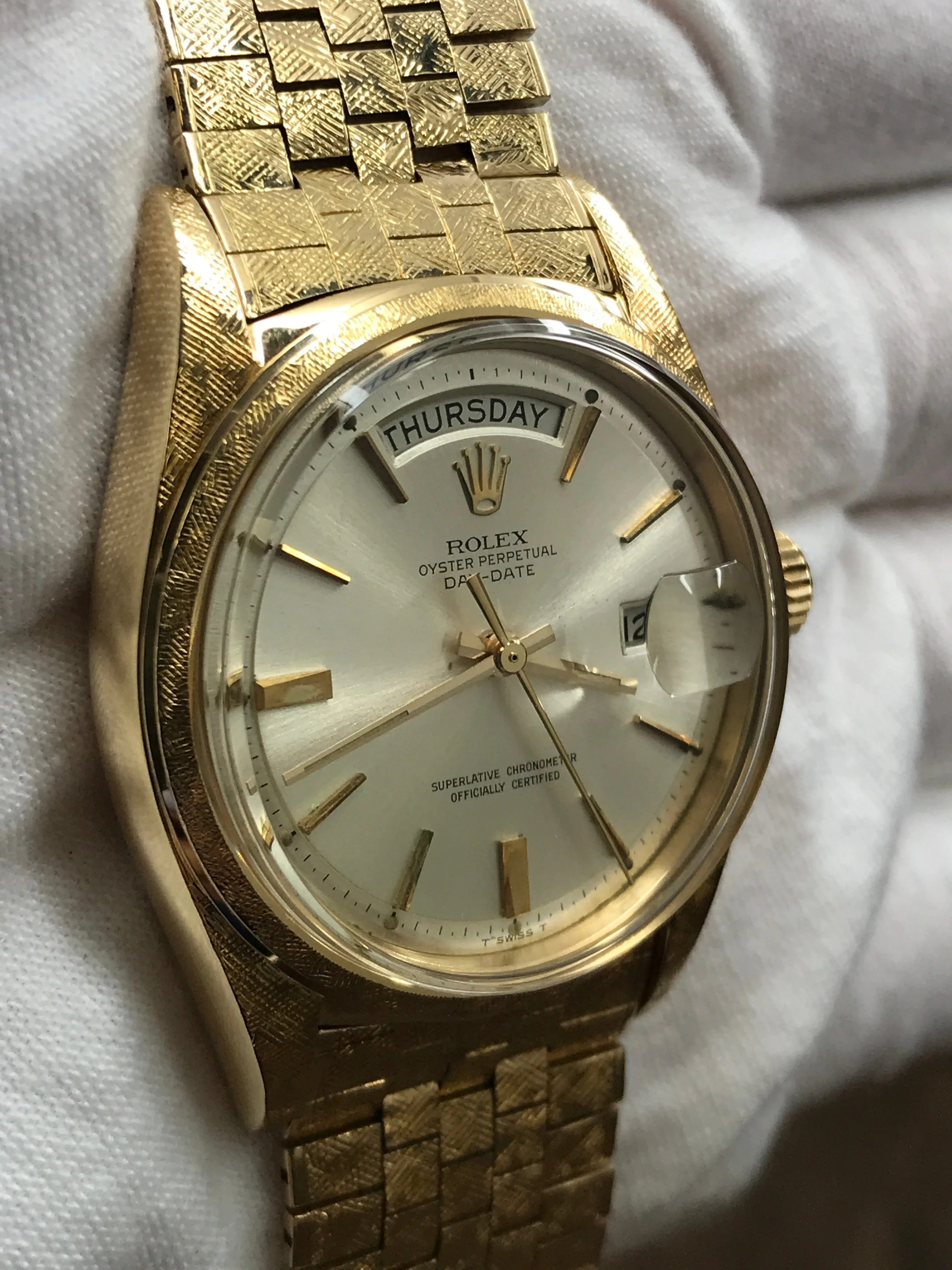 Rolex Day Date Florentine 1806 Silver Dial Automatic Watch