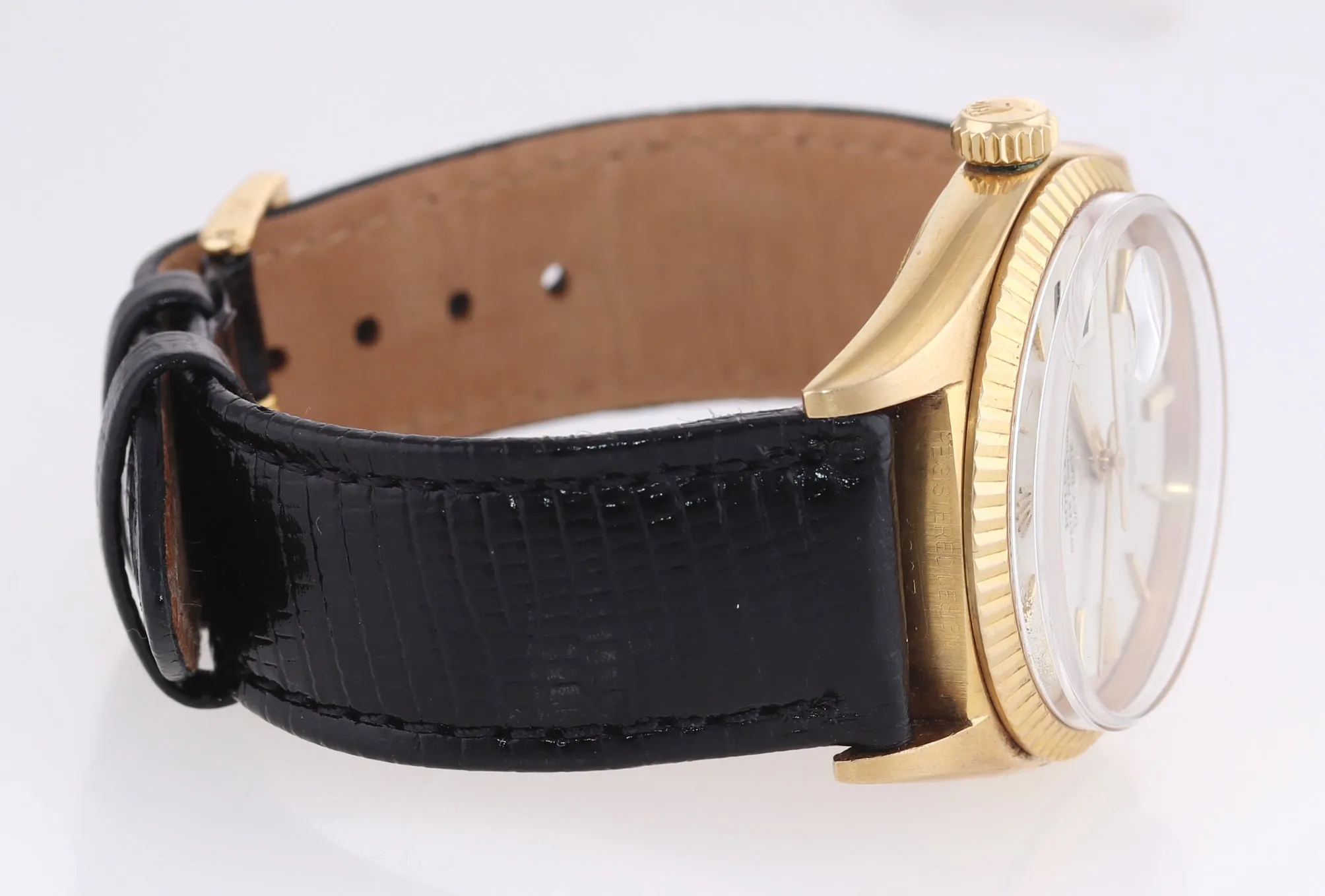 Rolex Day-Date President Champagne 36mm 1803 18K Yellow Gold Leather Watch