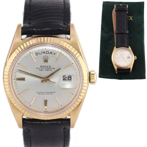 Rolex Day-Date President Champagne 36mm 1803 18K Yellow Gold Leather Watch