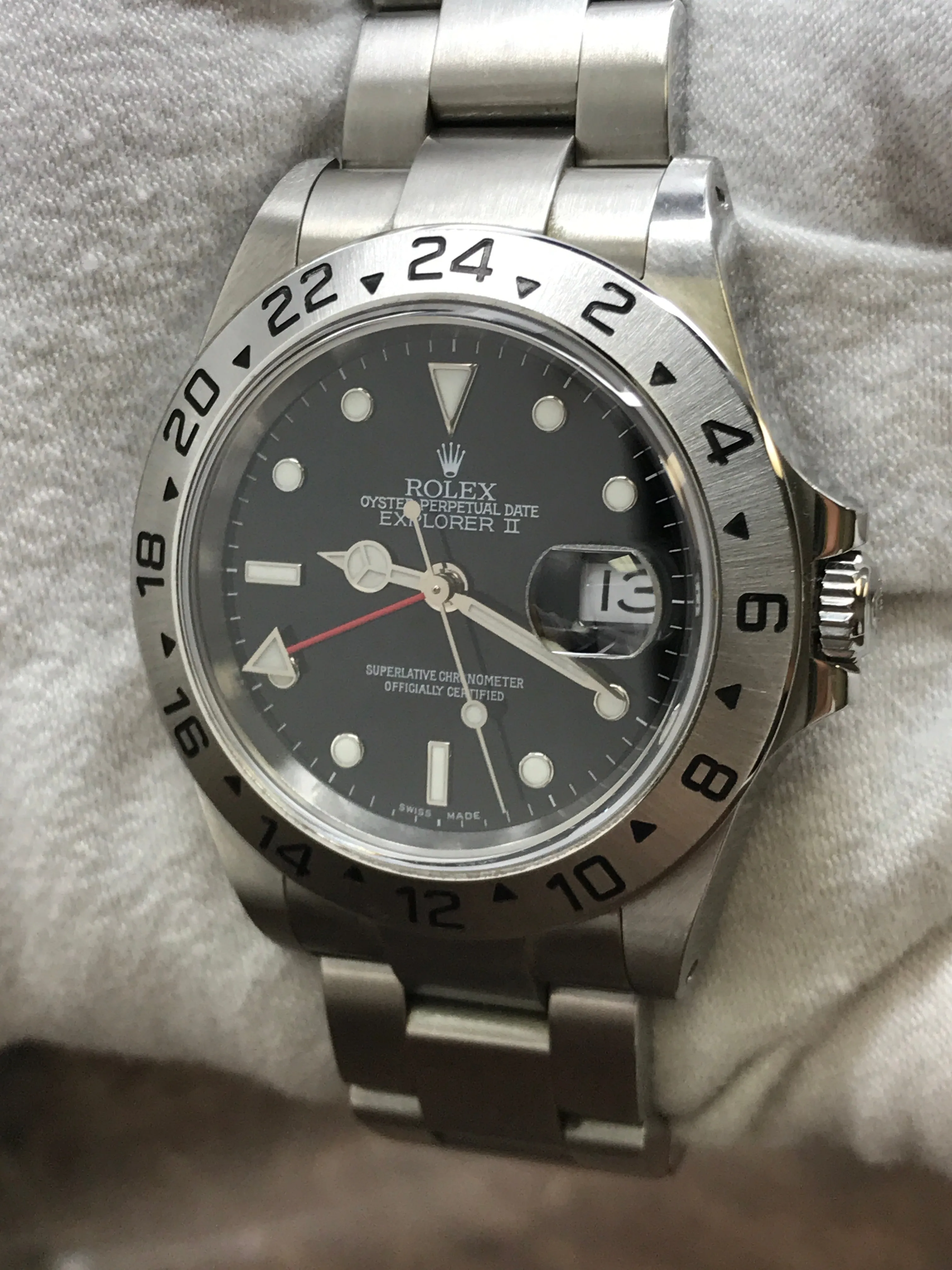Rolex Explorer II 16570 Black Dial Automatic Men's Watch