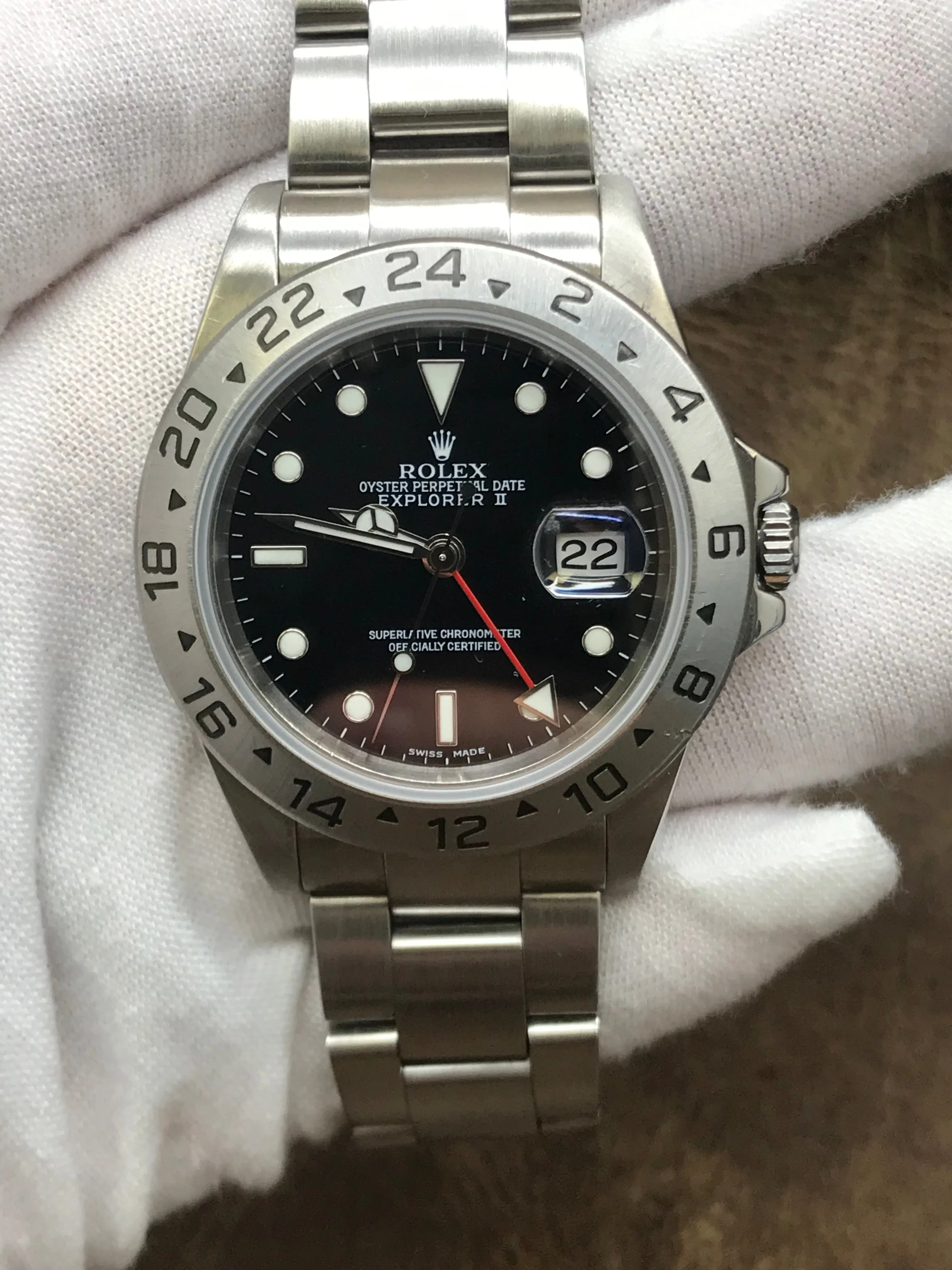Rolex Explorer II 16570 Black Dial Automatic Men's Watch