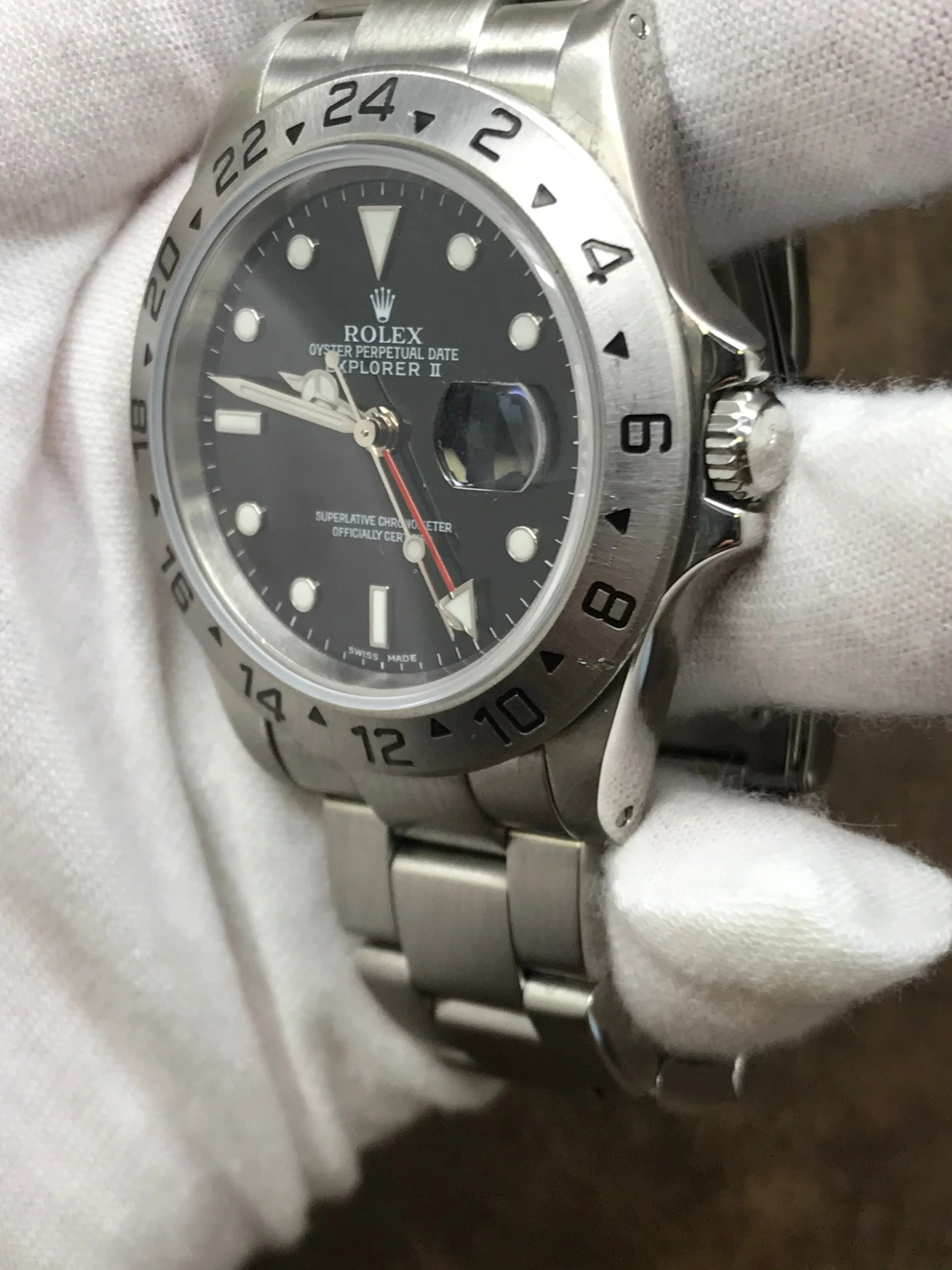 Rolex Explorer II 16570 Black Dial Automatic Men's Watch