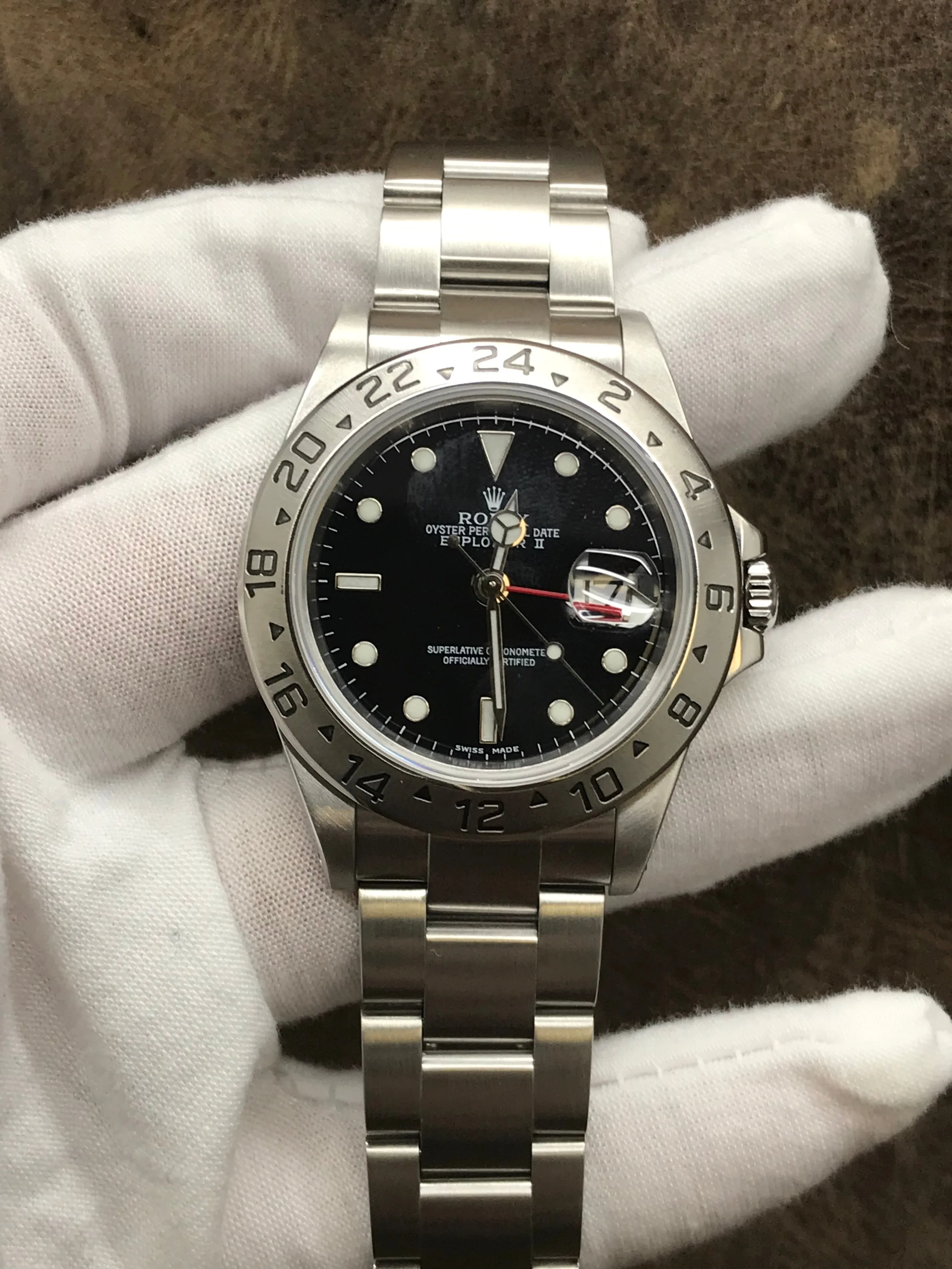 Rolex Explorer II Y Serial SEL 16570 Black Dial Automatic Men's Watch