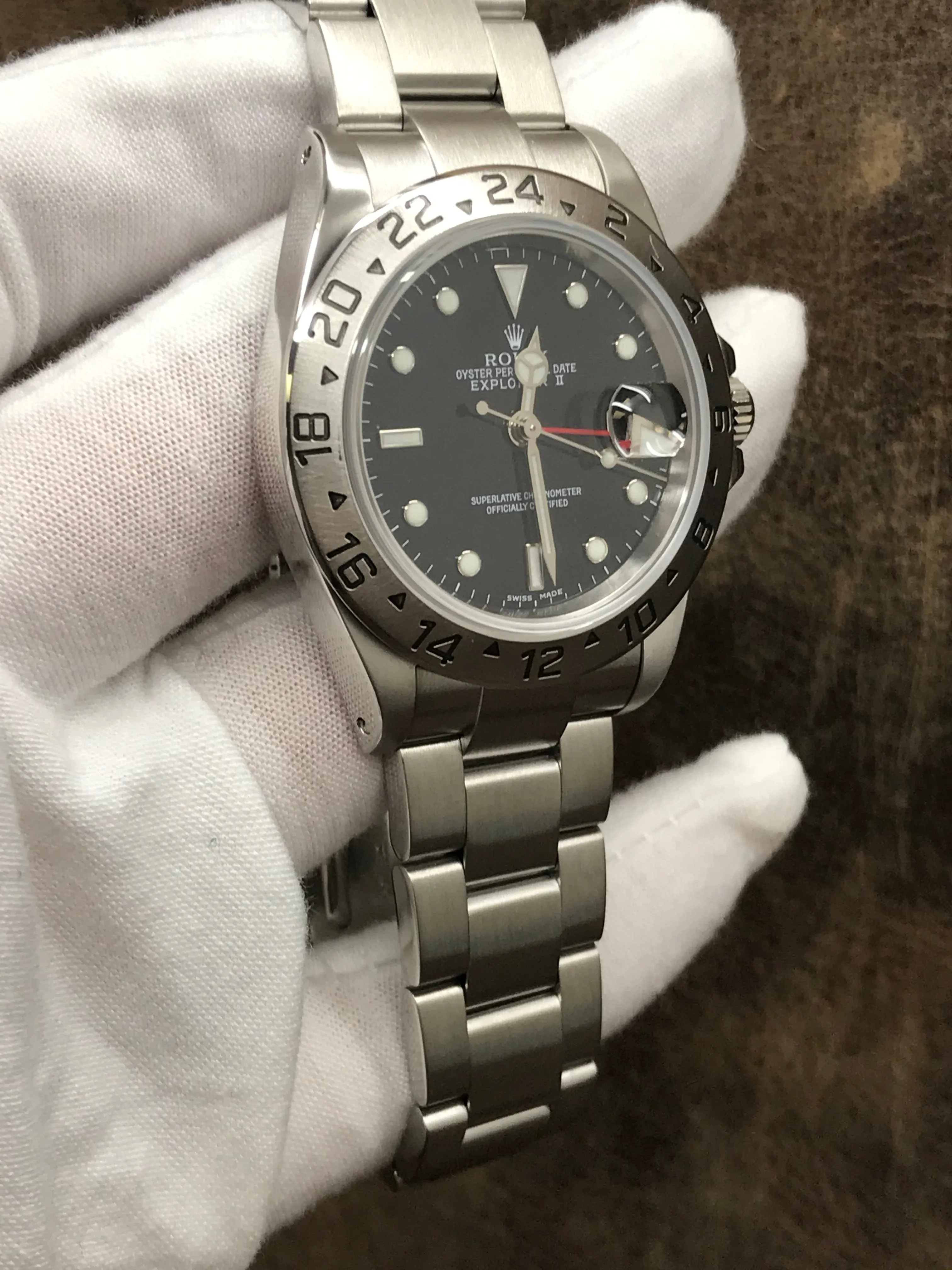 Rolex Explorer II Y Serial SEL 16570 Black Dial Automatic Men's Watch