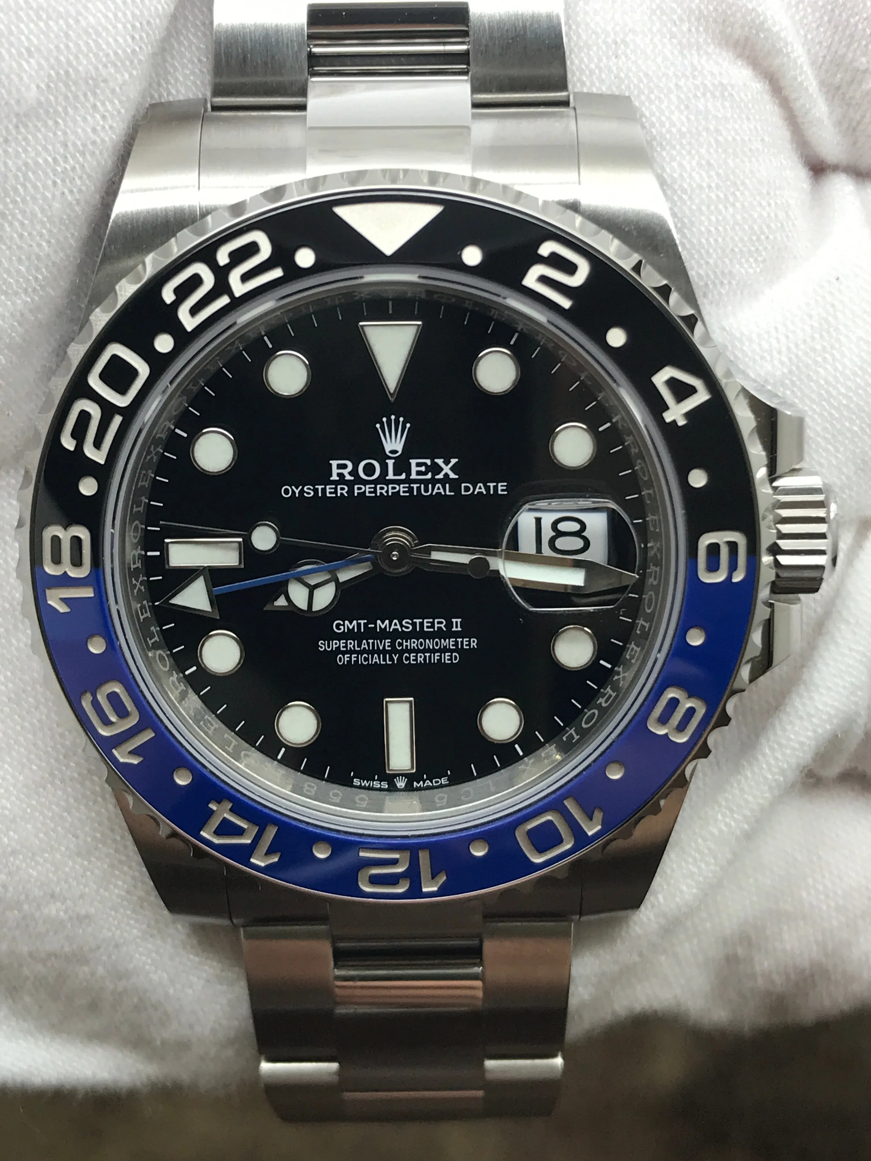 Rolex GMT Master II Batman 126710BLNR Black Dial Automatic Men's Watch