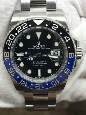 Rolex GMT Master II Batman 126710BLNR Black Dial Automatic Men's Watch