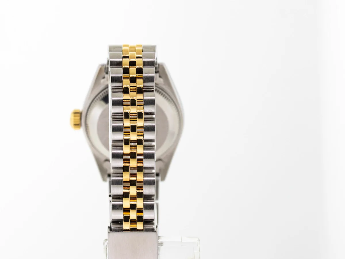 Rolex Lady-Datejust 26mm Yellow Gold & Steel White Roman Dial Fluted Bezel 69173