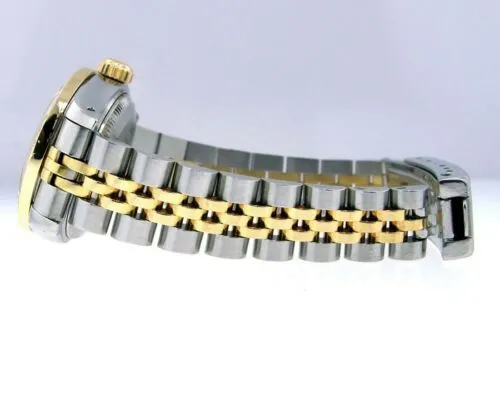 Rolex Lady-Datejust 26mm Yellow Gold Steel White MOP Diamond Dial & Bezel 69173