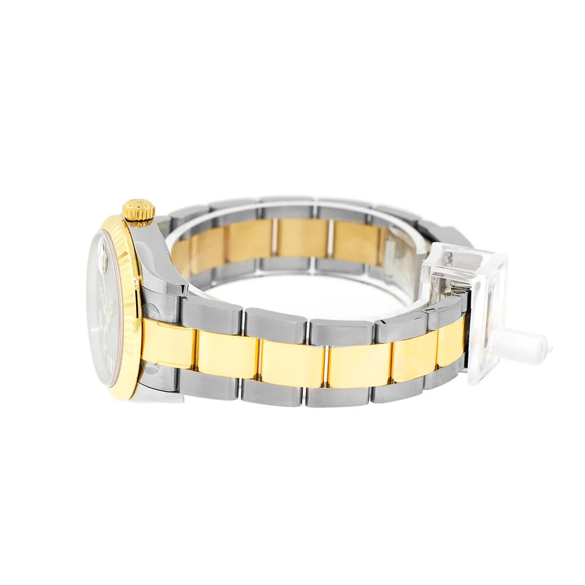 Rolex Lady-Datejust 31mm Yellow Gold & Steel Grey Sunray Roman Dial, Fluted Bezel 278273