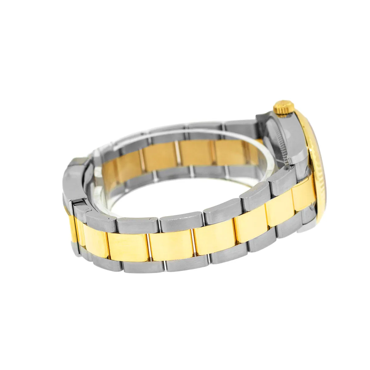 Rolex Lady-Datejust 31mm Yellow Gold & Steel Grey Sunray Roman Dial, Fluted Bezel 278273