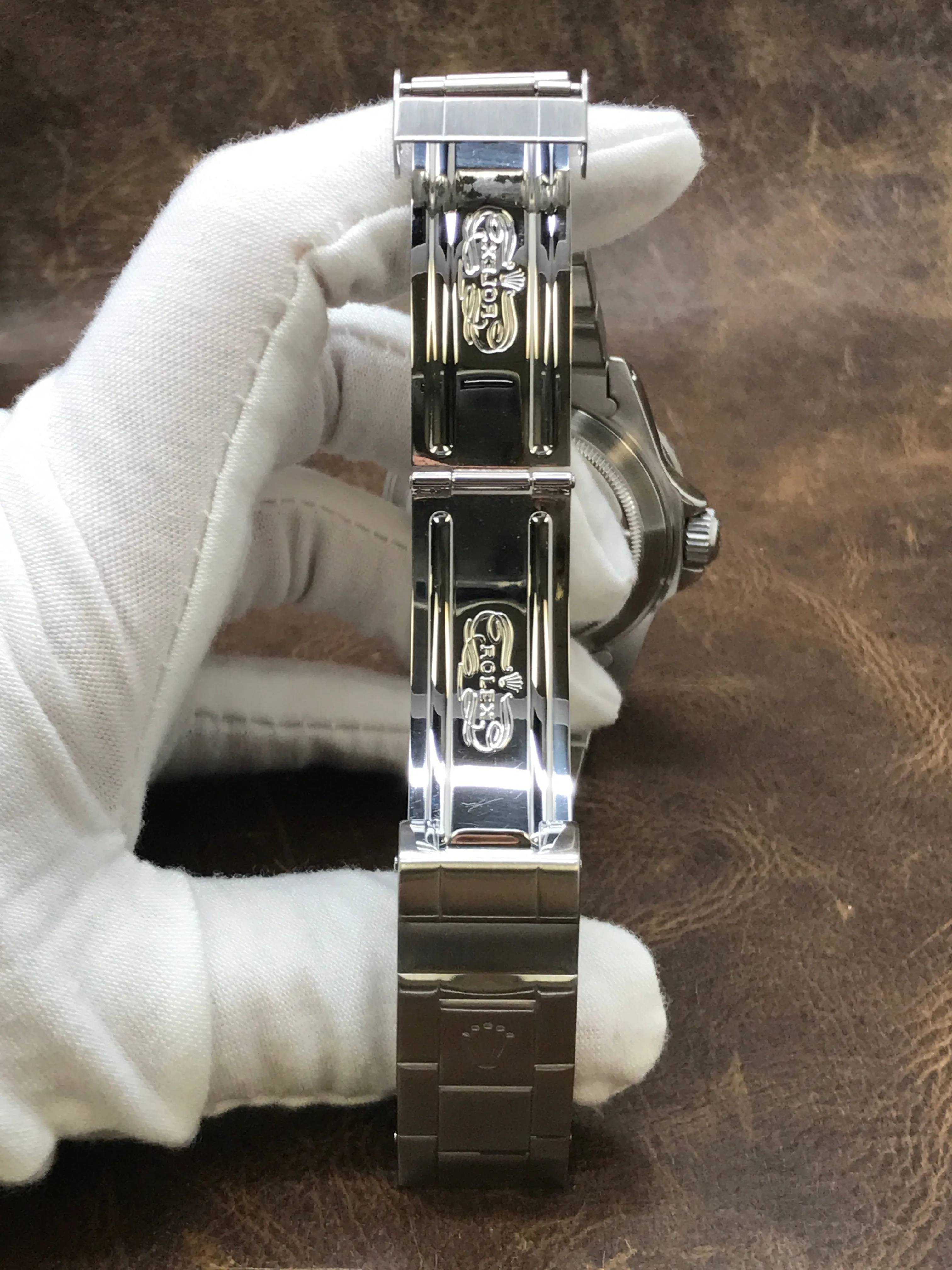 Rolex No Date Submariner Rehaut Engraved 14060 Black Dial Automatic Men's Watch