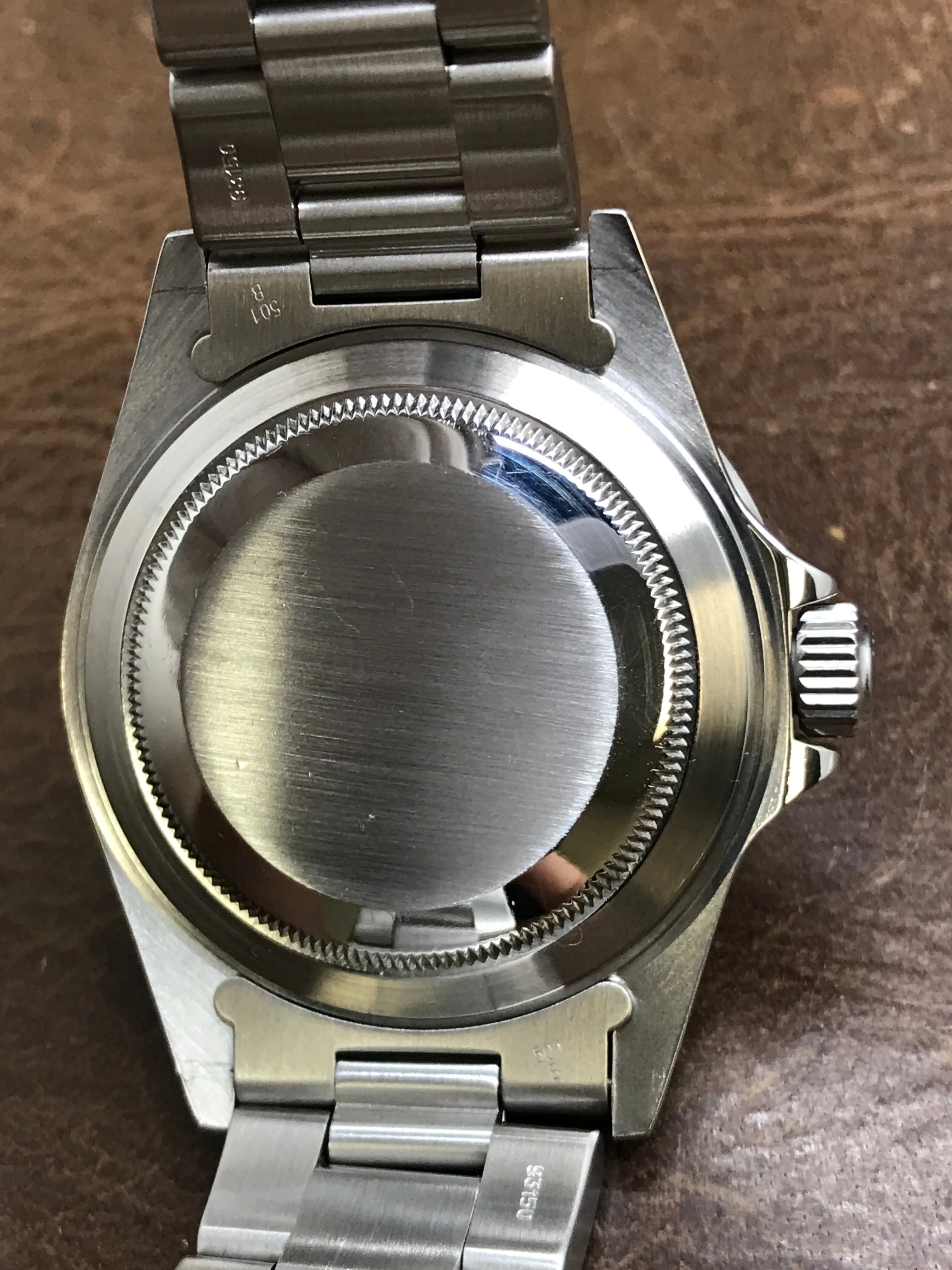 Rolex No Date Submariner Rehaut Engraved 14060 Black Dial Automatic Men's Watch
