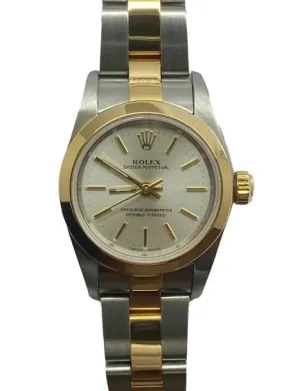 Rolex Oyster Perpetual 26mm 76183 Silver Dial Automatic Women's Watch