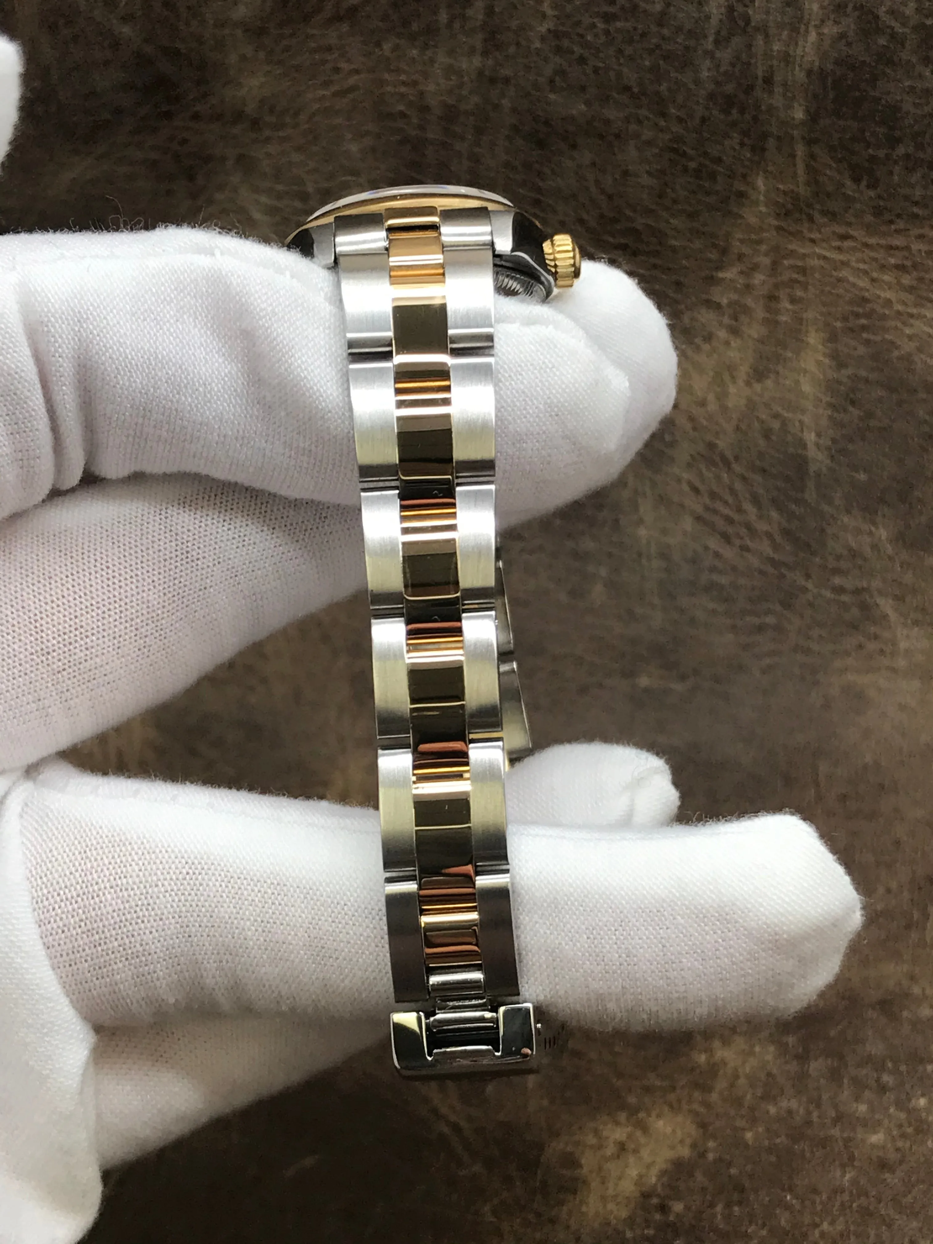 Rolex Oyster Perpetual 76183 Champagne Dial Automatic Women's Watch