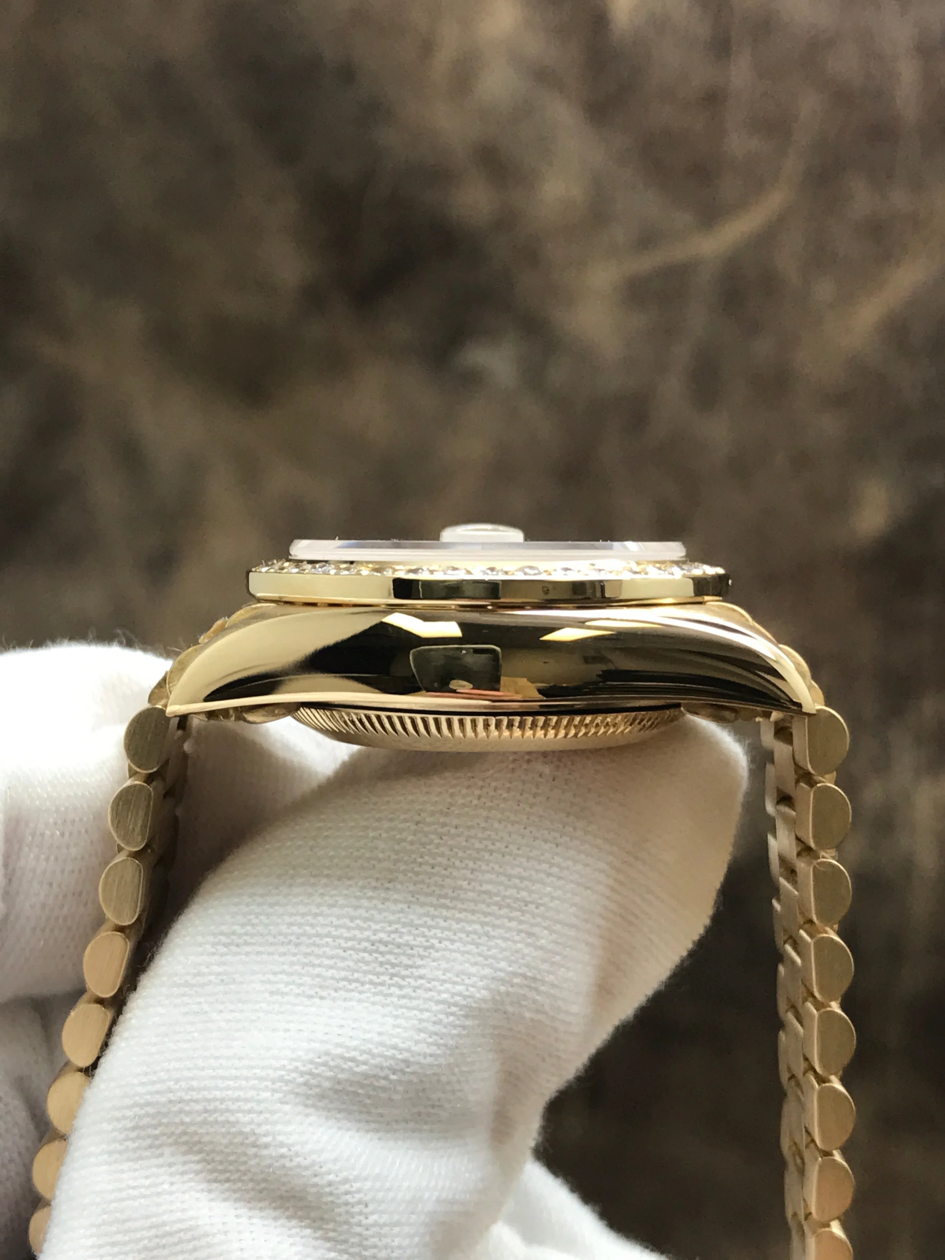 Rolex President 26mm 69178 Custom MOP Rubies Dial Automatic Women's Watch
