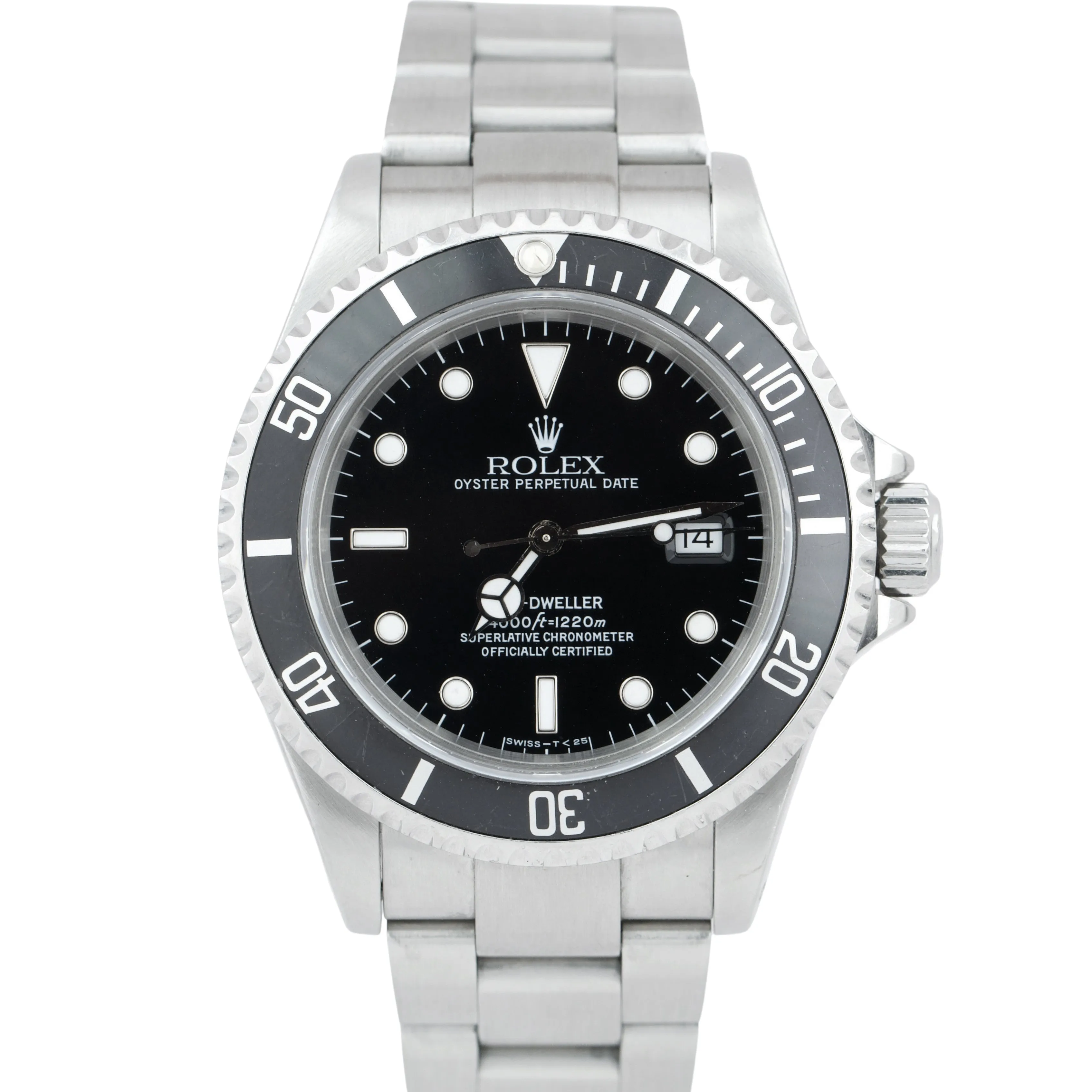 Rolex Sea-Dweller 40mm Stainless Tritium Black Automatic Oyster Date Watch 16600