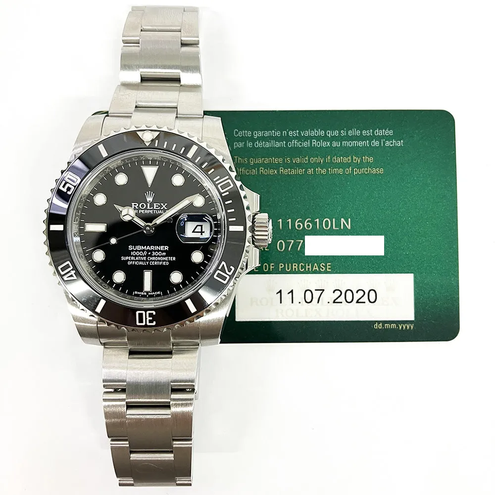 Rolex Submariner Date 116610LN Black Dial Nov 2019 (Copy)