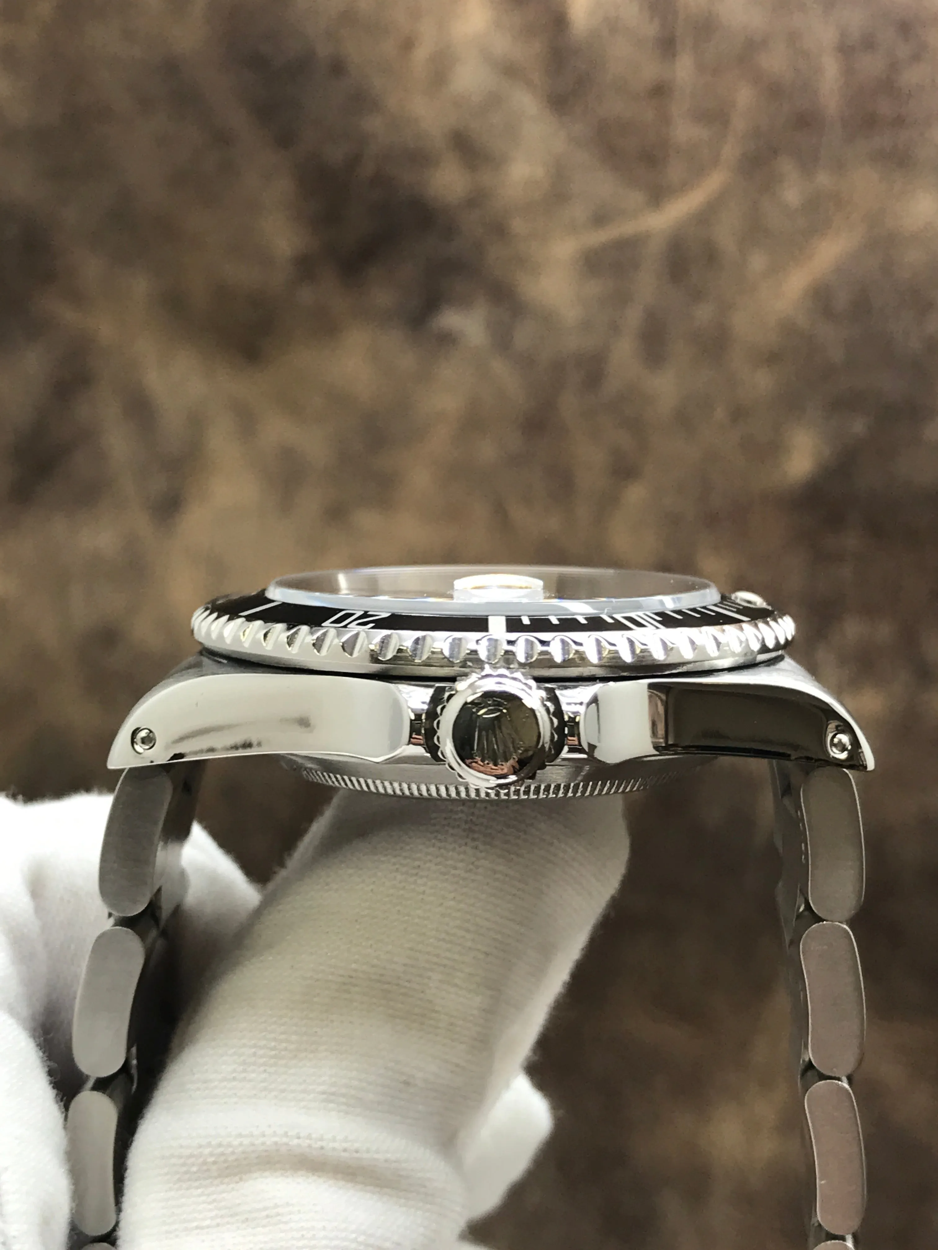 Rolex Submariner Date 16610 Custom Black Dial Automatic Men's Watch