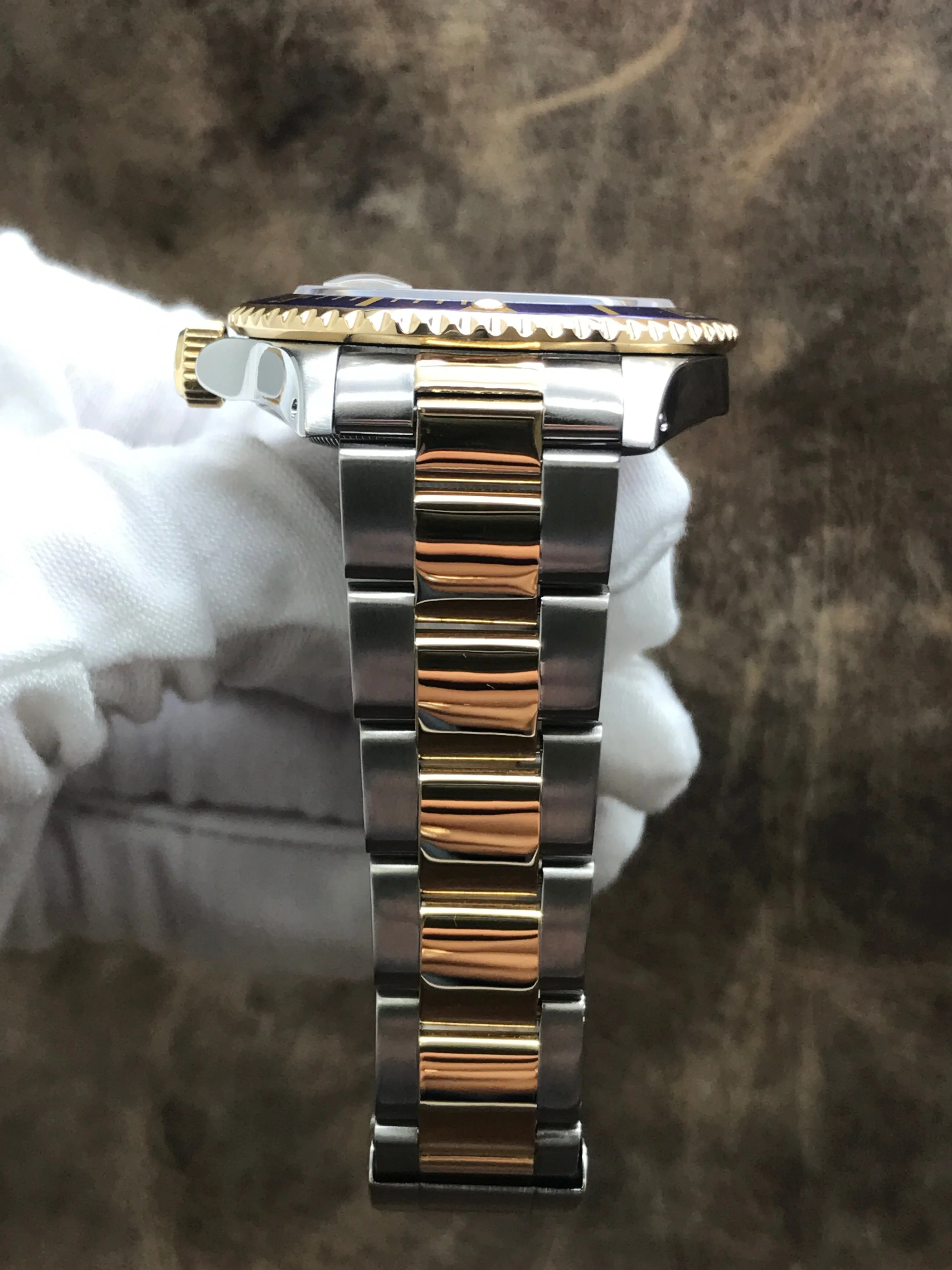 Rolex Submariner Date 16613 Serti Custom Diamond Dial Automatic Men's Watch