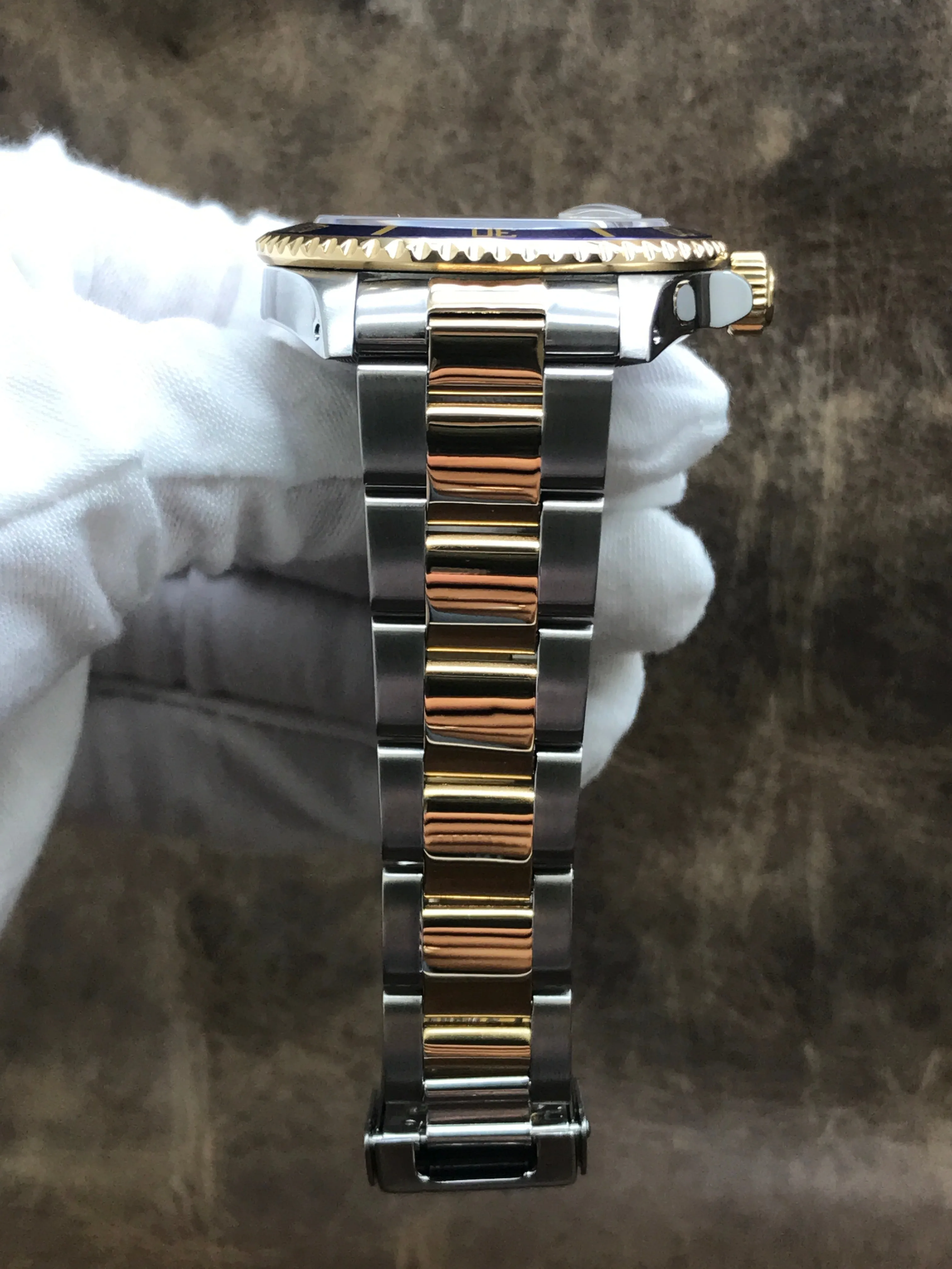 Rolex Submariner Date 16613 Serti Custom Diamond Dial Automatic Men's Watch