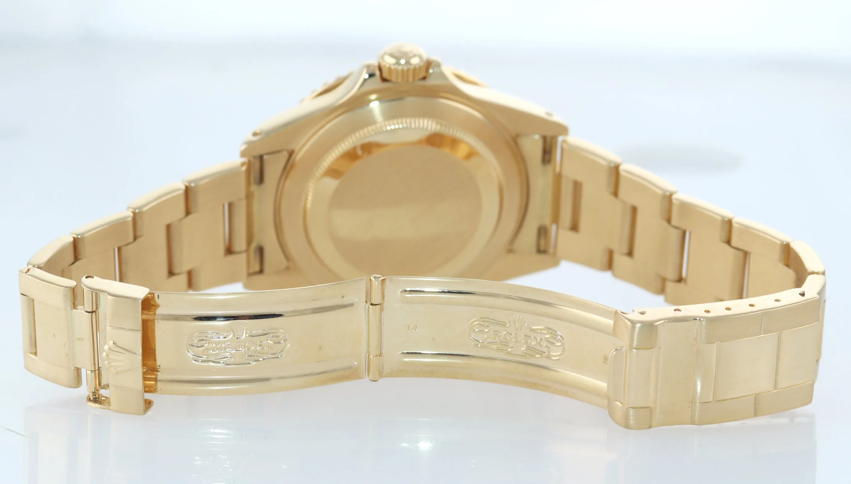 Rolex Yacht-Master 18k Yellow Gold Blue Dial 16628 40mm Watch Box