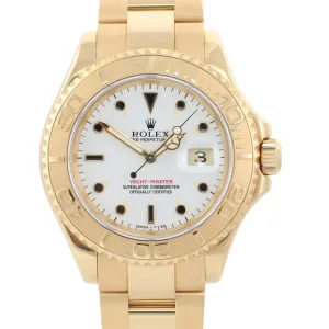 Rolex Yacht-Master 18k Yellow Gold White Sapphire 40mm 16628 40mm Watch