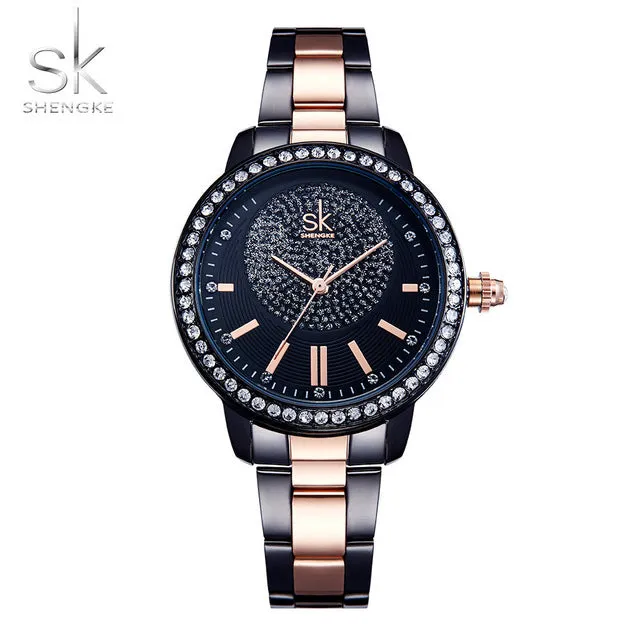 Rose Gold Watch Women Quartz Watches Ladies Top Brand Crystal Luxury Female Wrist Watch Girl Clock Relogio Feminino