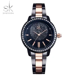 Rose Gold Watch Women Quartz Watches Ladies Top Brand Crystal Luxury Female Wrist Watch Girl Clock Relogio Feminino