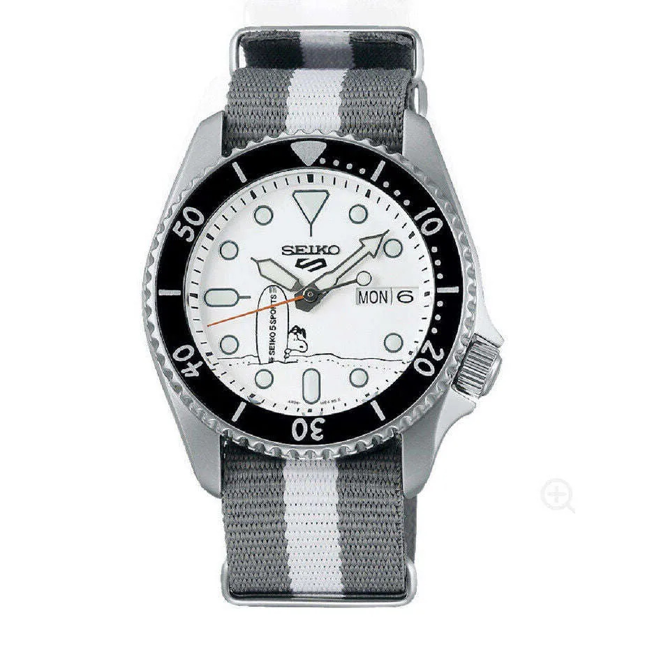 Seiko 5 Sports Snoopy Surf Board Sports Nato Strap Men Watch (8500 LIMITED) SRPK25K1