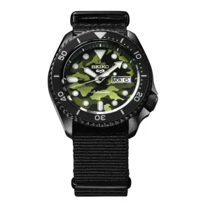 Seiko 5 Sports SRPJ37 SRPJ37K SRPJ37K1 Camouflage Street Style Green Dial Watch