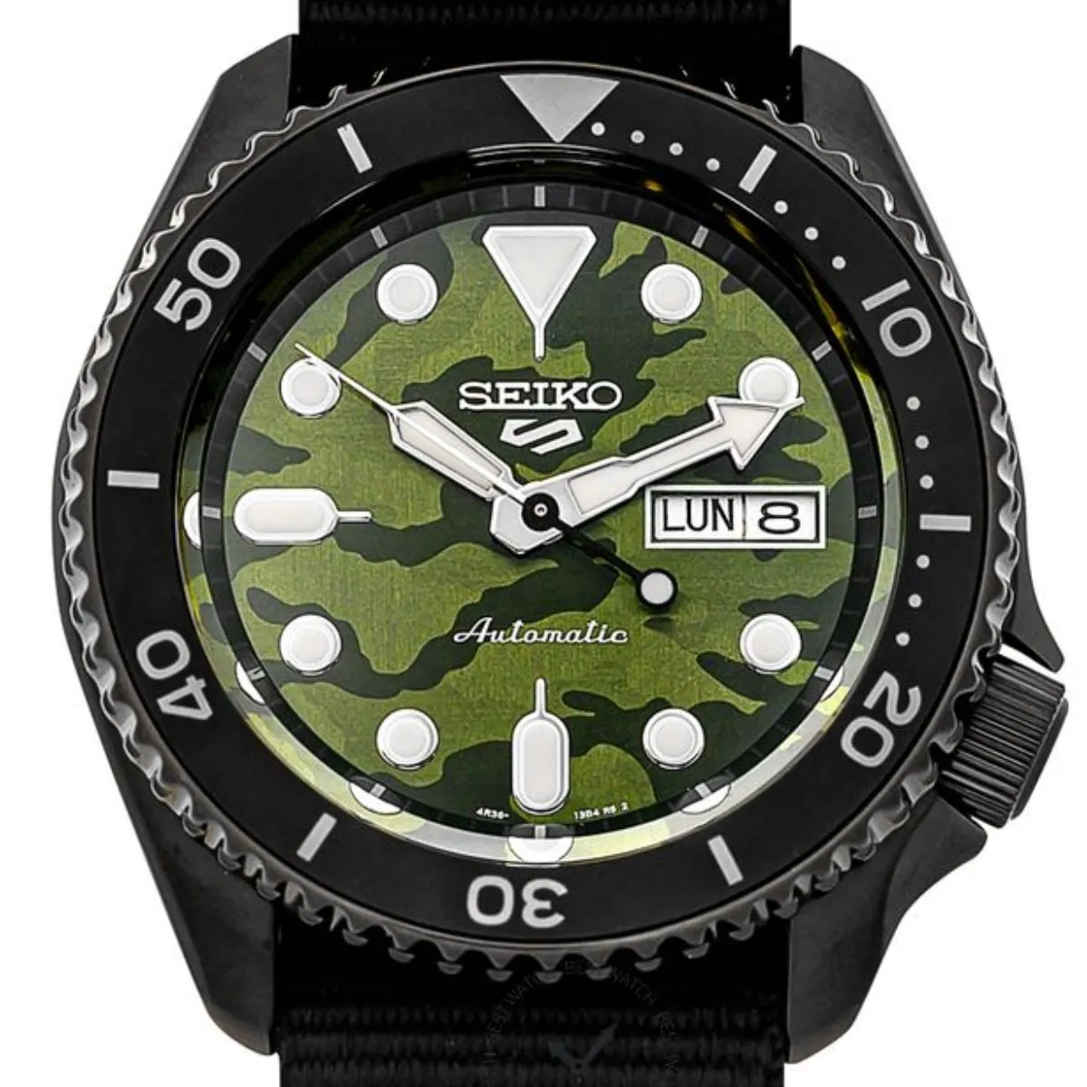 Seiko 5 Sports SRPJ37 SRPJ37K SRPJ37K1 Camouflage Street Style Green Dial Watch