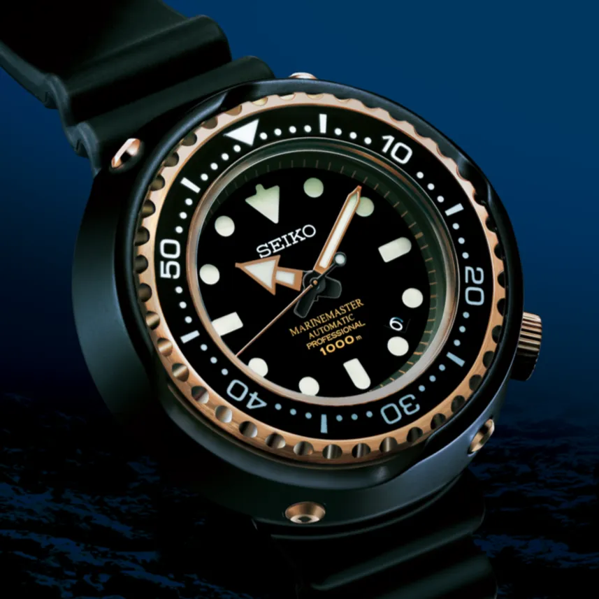Seiko Prospex Marine Master Mechanical Automatic Professional 1000M Diver Rose Gold Emperor Tuna Can SBDX014