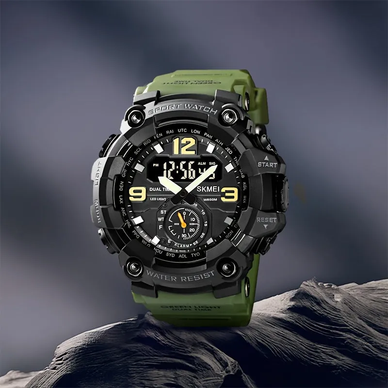 Skmei Large Dial Watch Digital Fashion Multifunctional Electronic Watch For Men Ideal Choice For Gifts FS