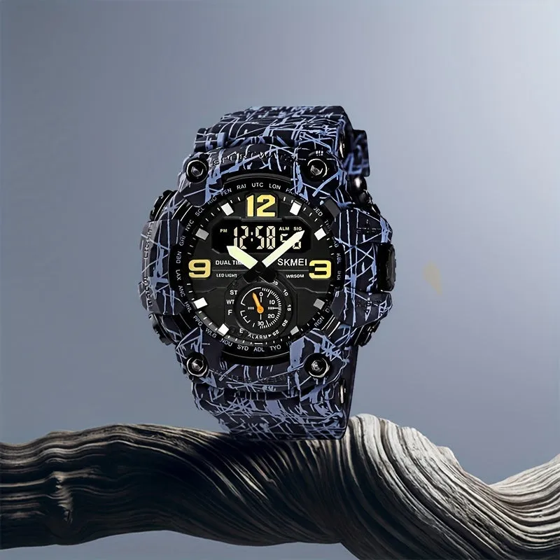Skmei Large Dial Watch Digital Fashion Multifunctional Electronic Watch For Men Ideal Choice For Gifts FS