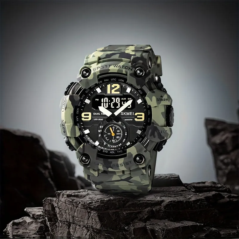 Skmei Large Dial Watch Digital Fashion Multifunctional Electronic Watch For Men Ideal Choice For Gifts FS